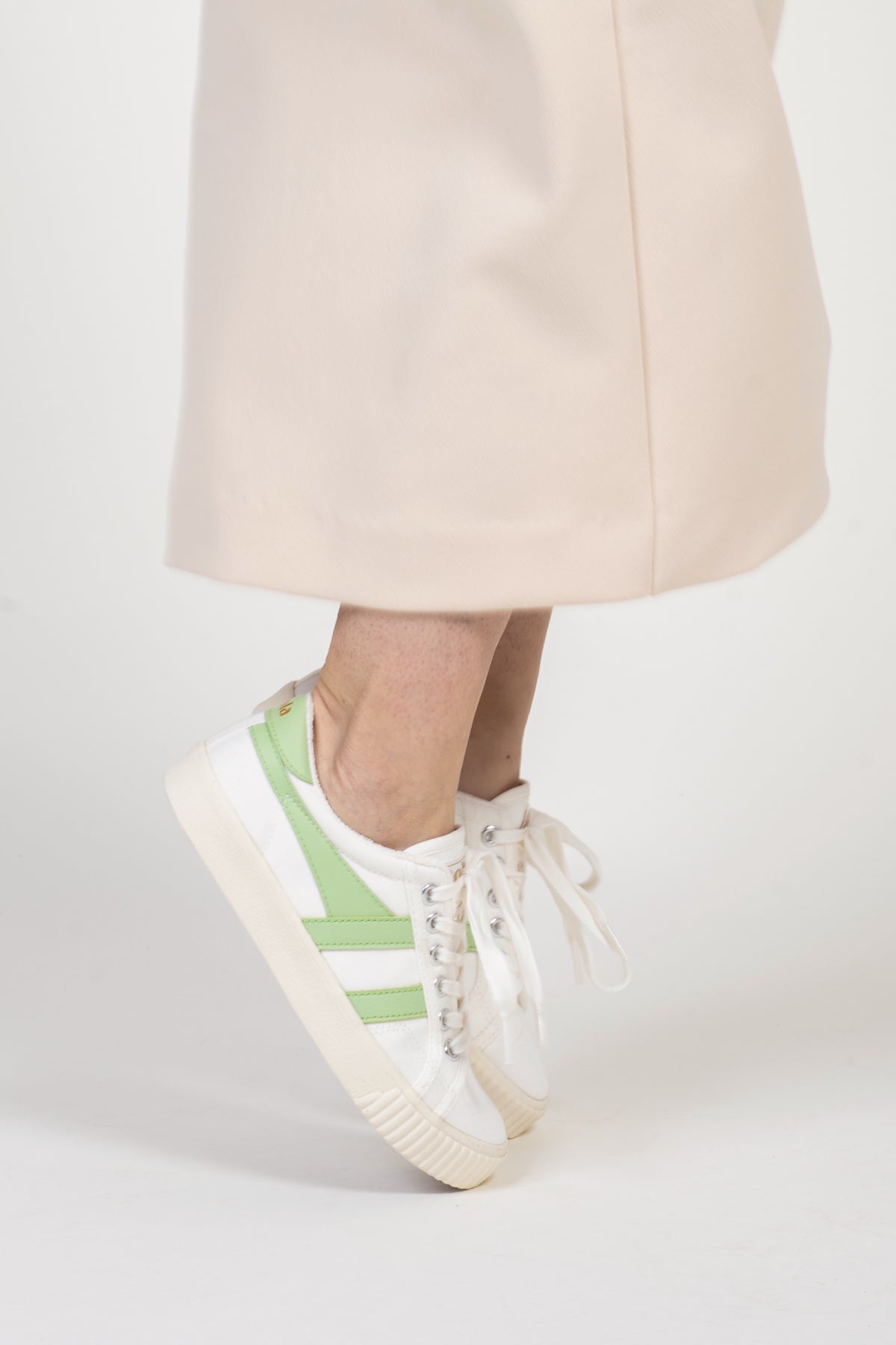 Tennis Mark Cox Sneakers Off White/Patina Green