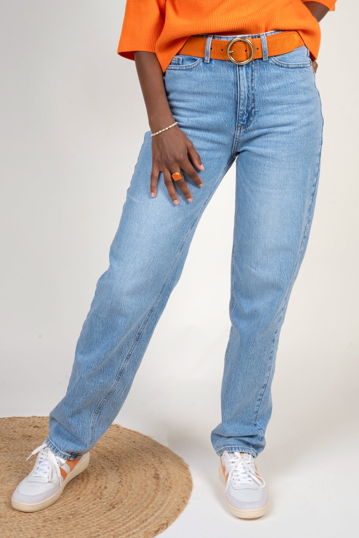 Kelly Straight Jeans Light Blue Denim/Wash