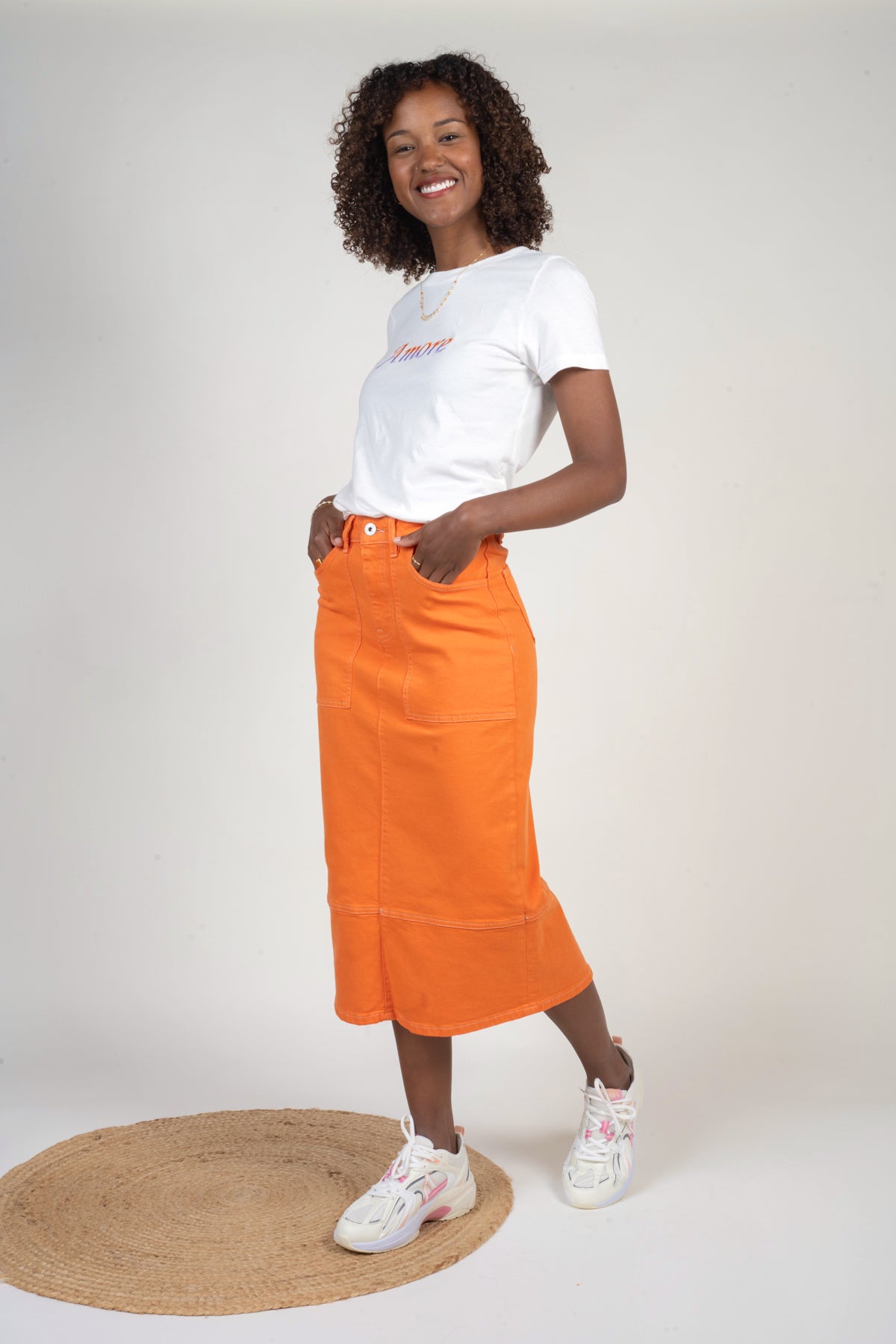 Cenny Skirt Persimmon Orange