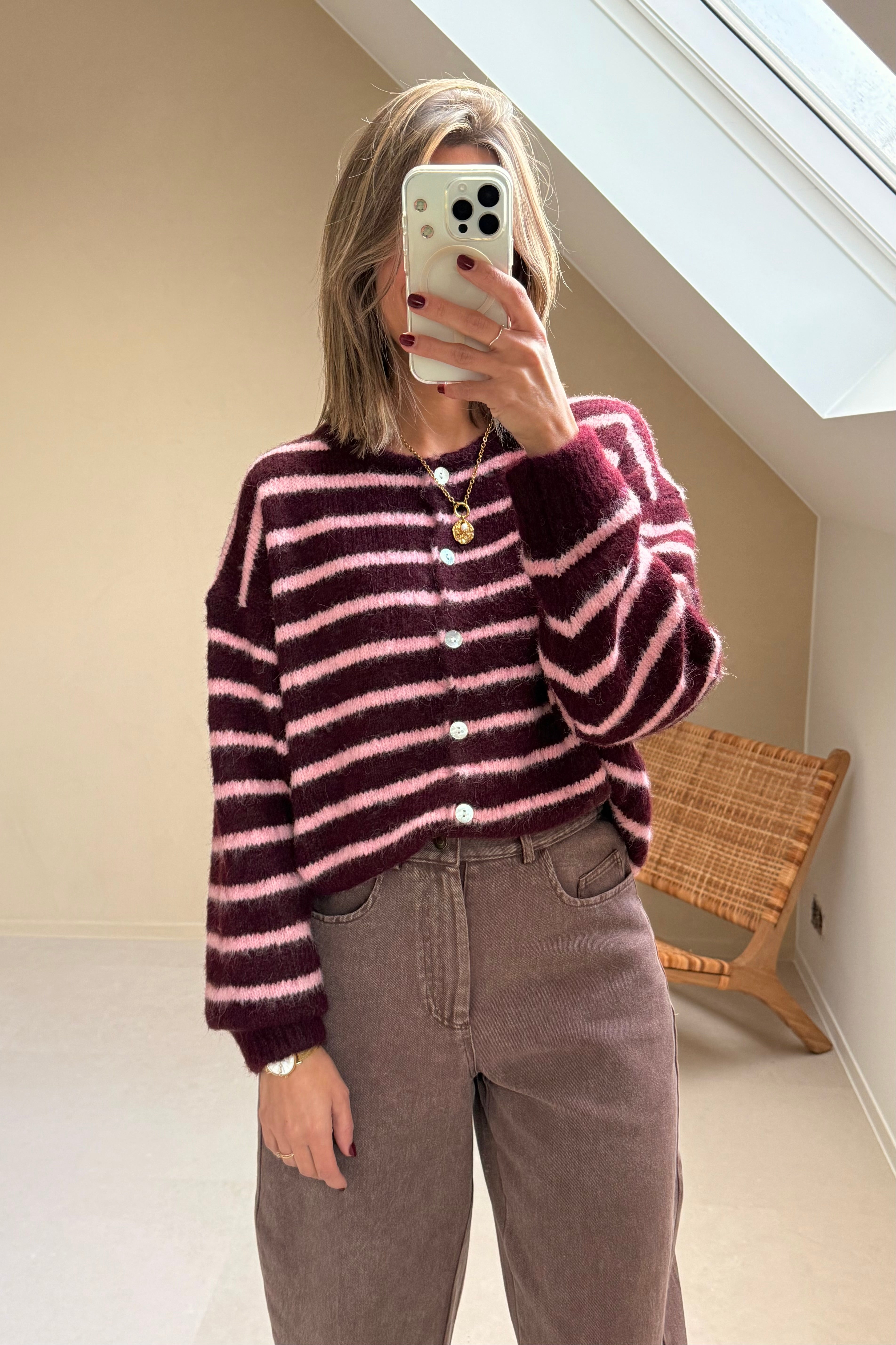 Liva Knit Burgundy/Rose
