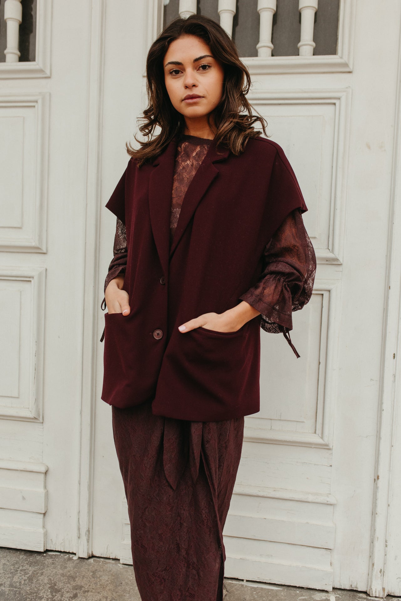 Alba Blazer Bordeaux