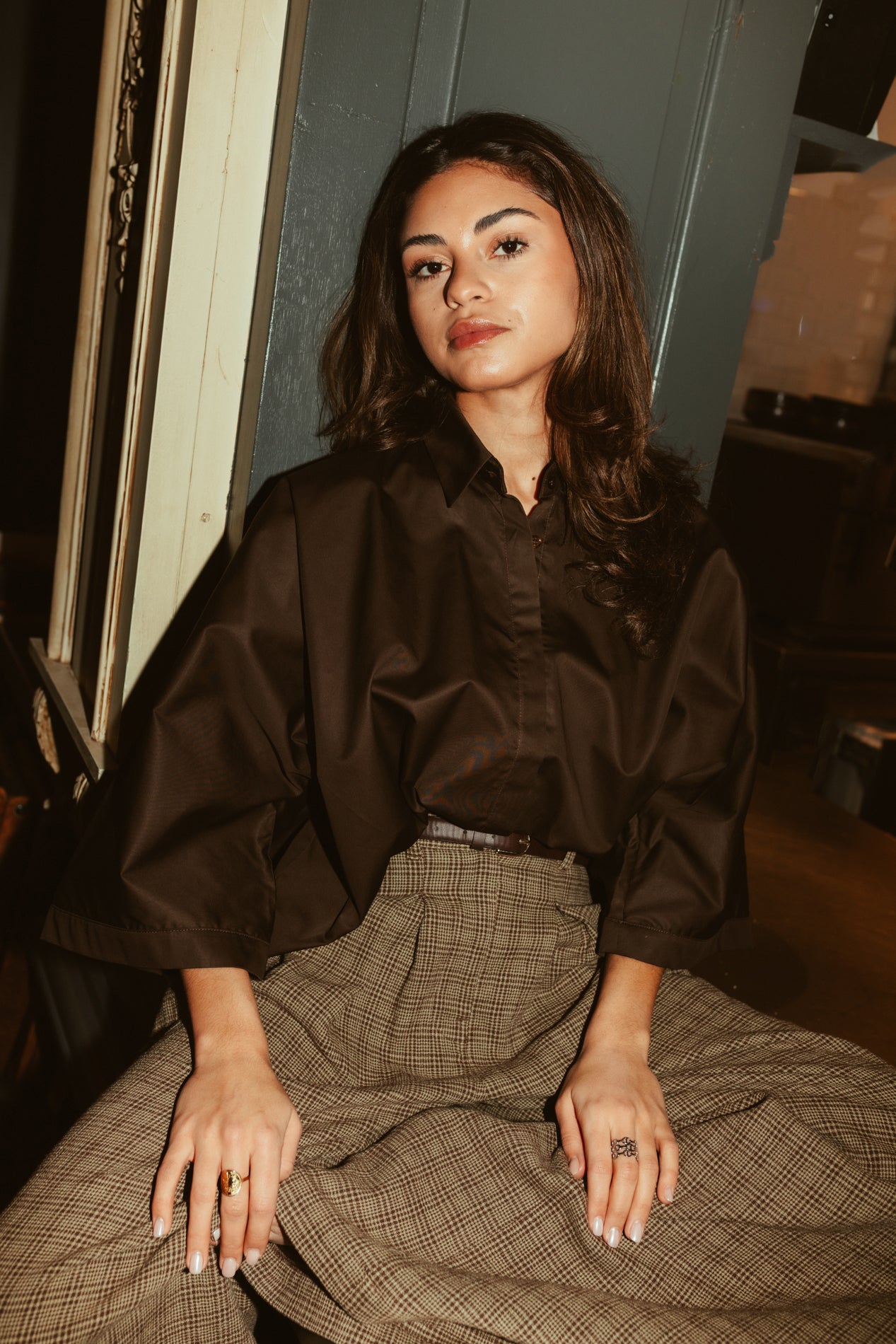 June Blouse Bruin