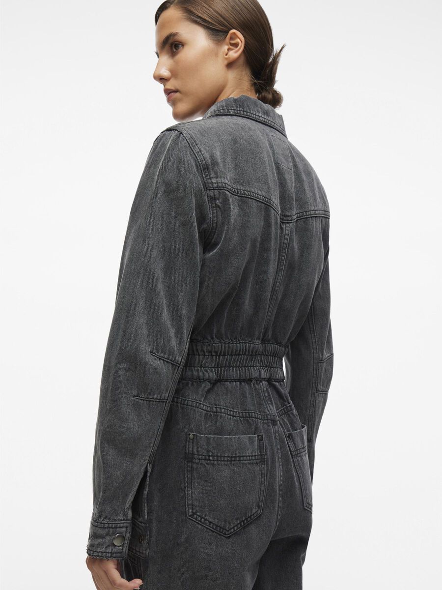 Nova Denim Jumpsuit Black/Washed