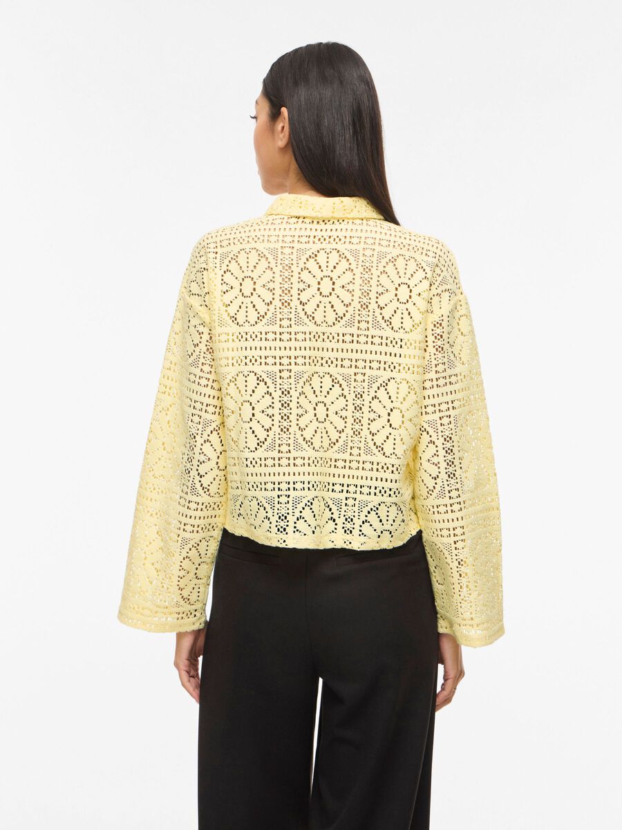 Merinda Crochet Cardigan Pastel Yellow