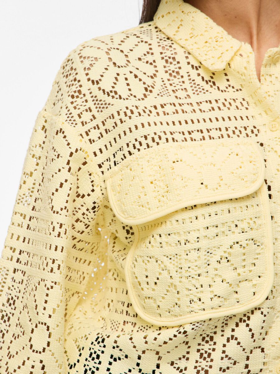 Merinda Crochet Cardigan Pastel Yellow