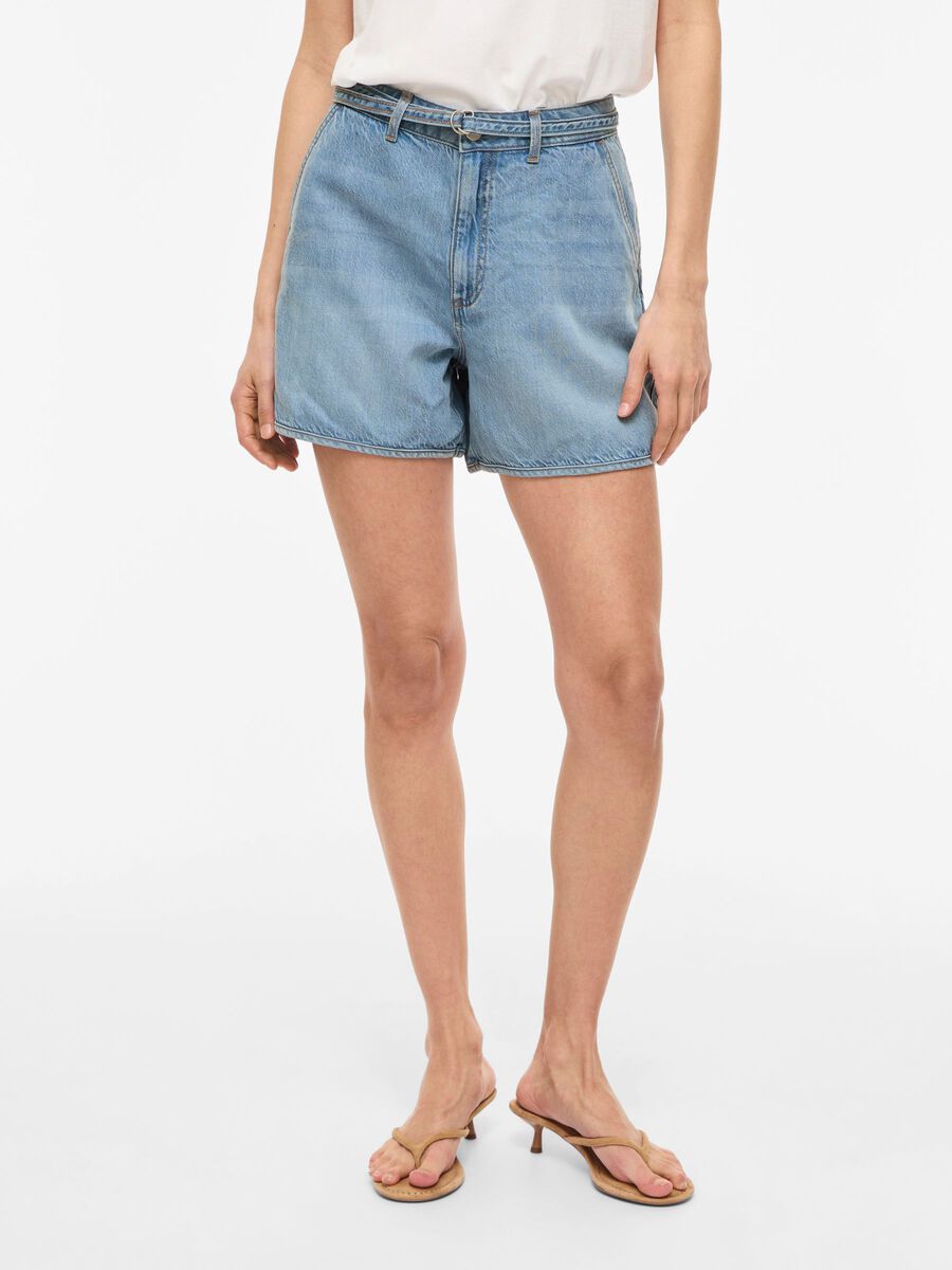 Kiki Belt Denim Short Light Blue Denim