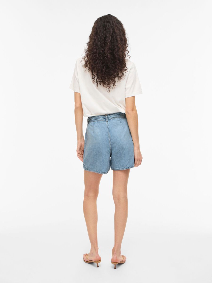 Kiki Belt Denim Short Light Blue Denim