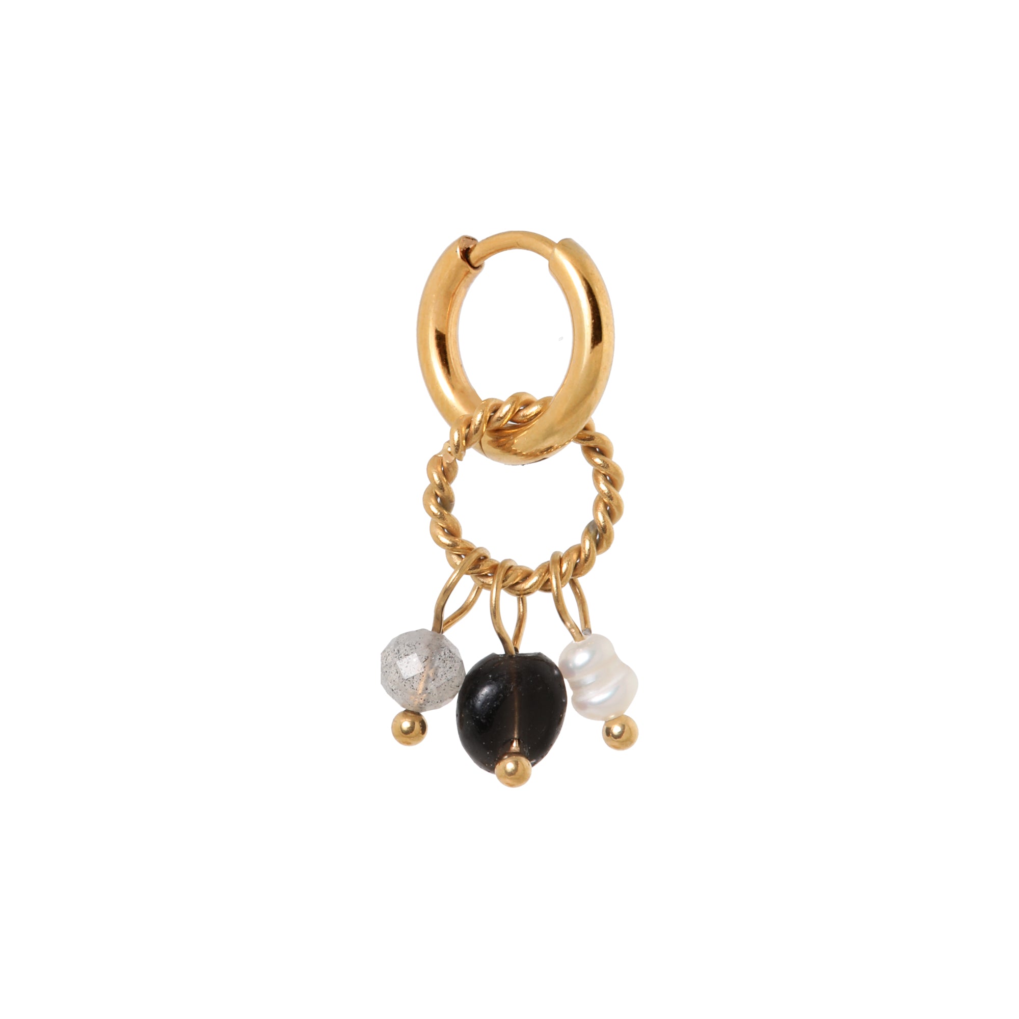 Gemstone Hoop Gold