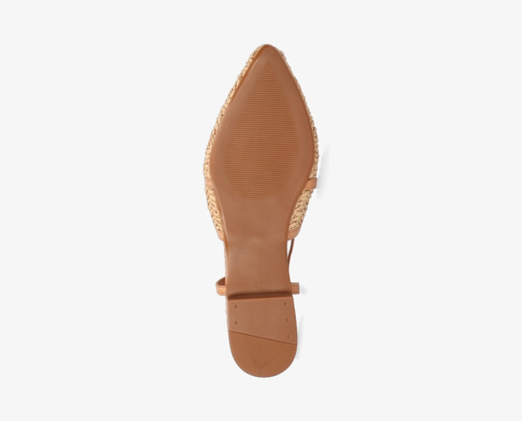 Duna Slingbacks Cognac Raffia