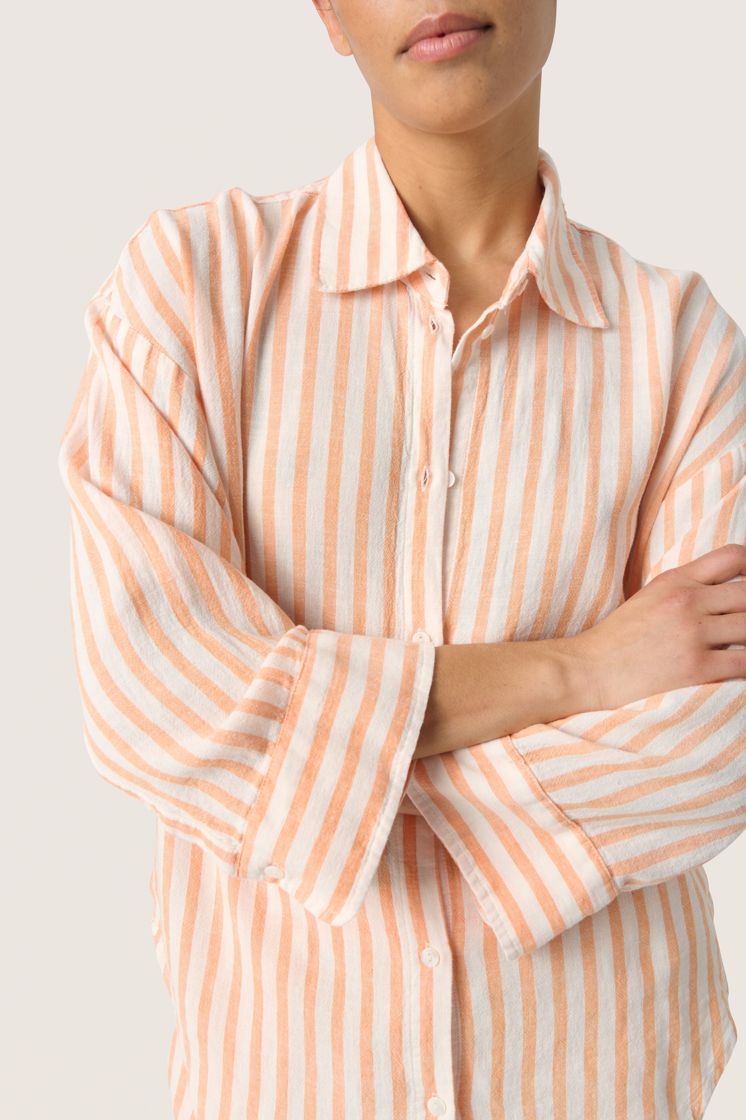 Giselle Hela Shirt Tangerine Stripe