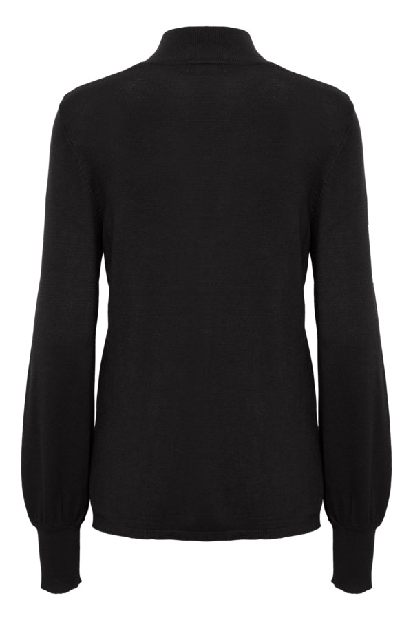 Mafa Turtle Knit Top Black