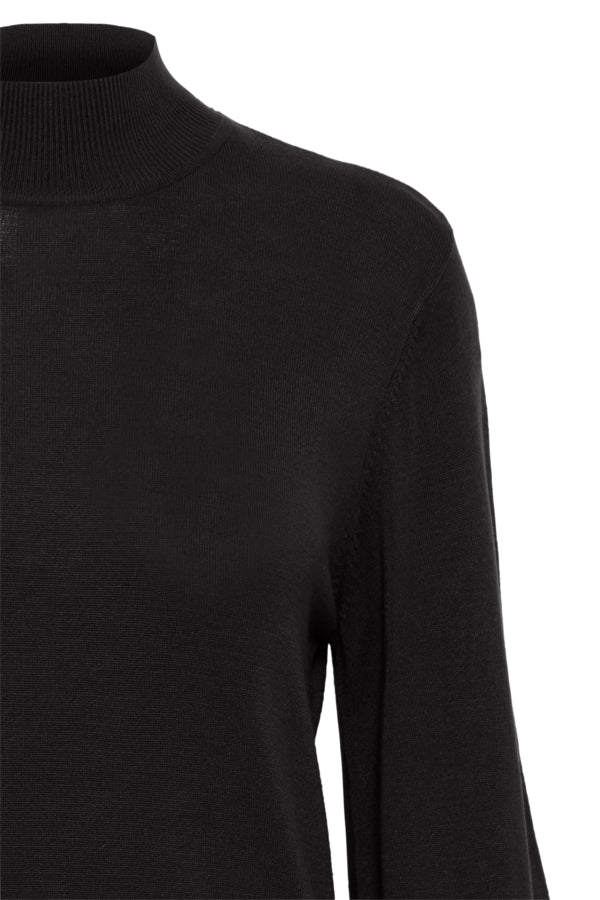 Mafa Turtle Knit Top Black