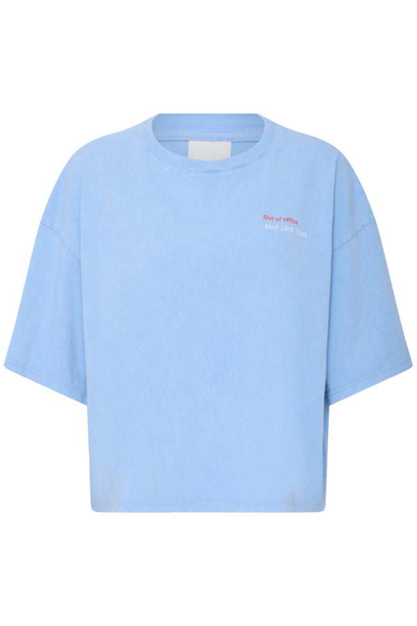 Nica Shirt Powder Blue/Fiery Red
