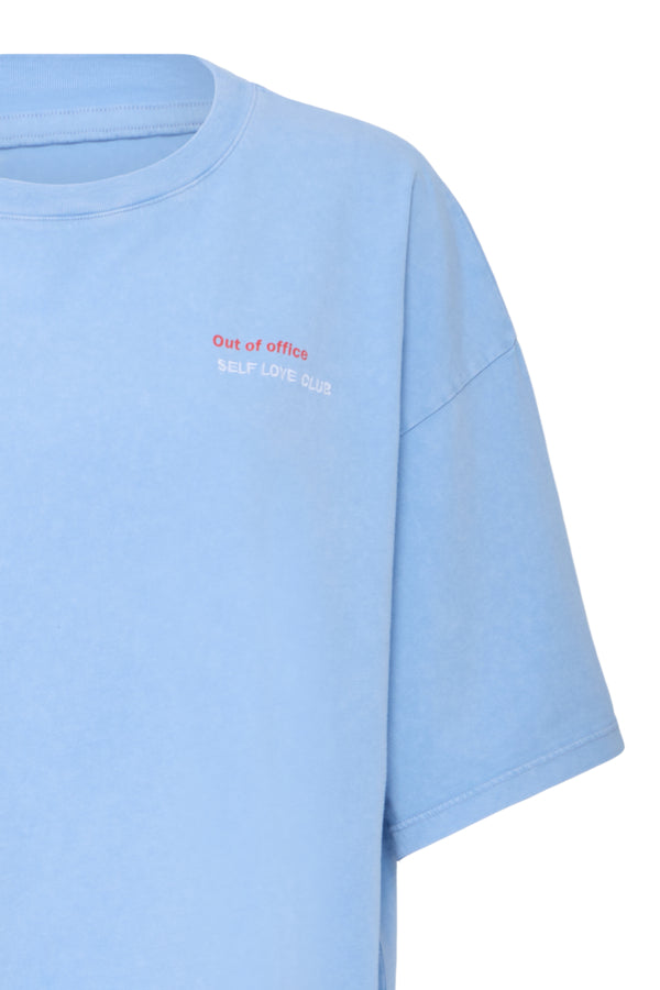 Nica Shirt Powder Blue/Fiery Red