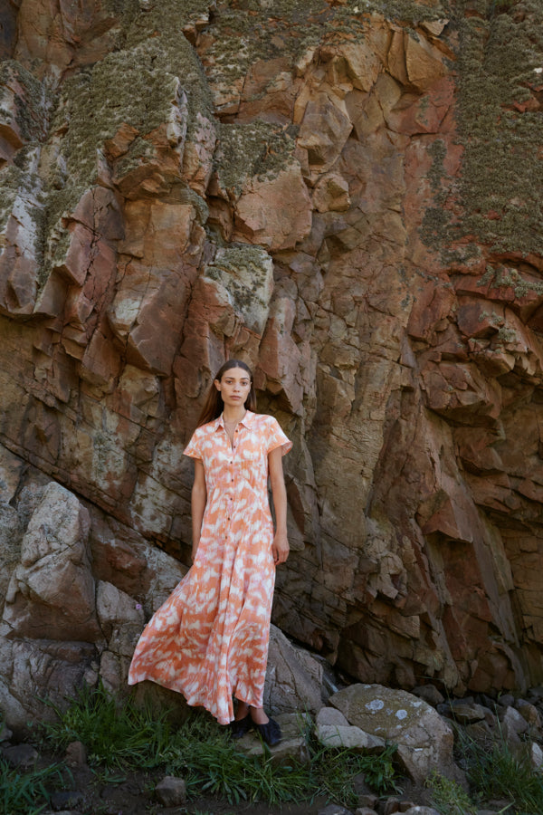 Arjana Maxi Dress Tangerine Diffusion