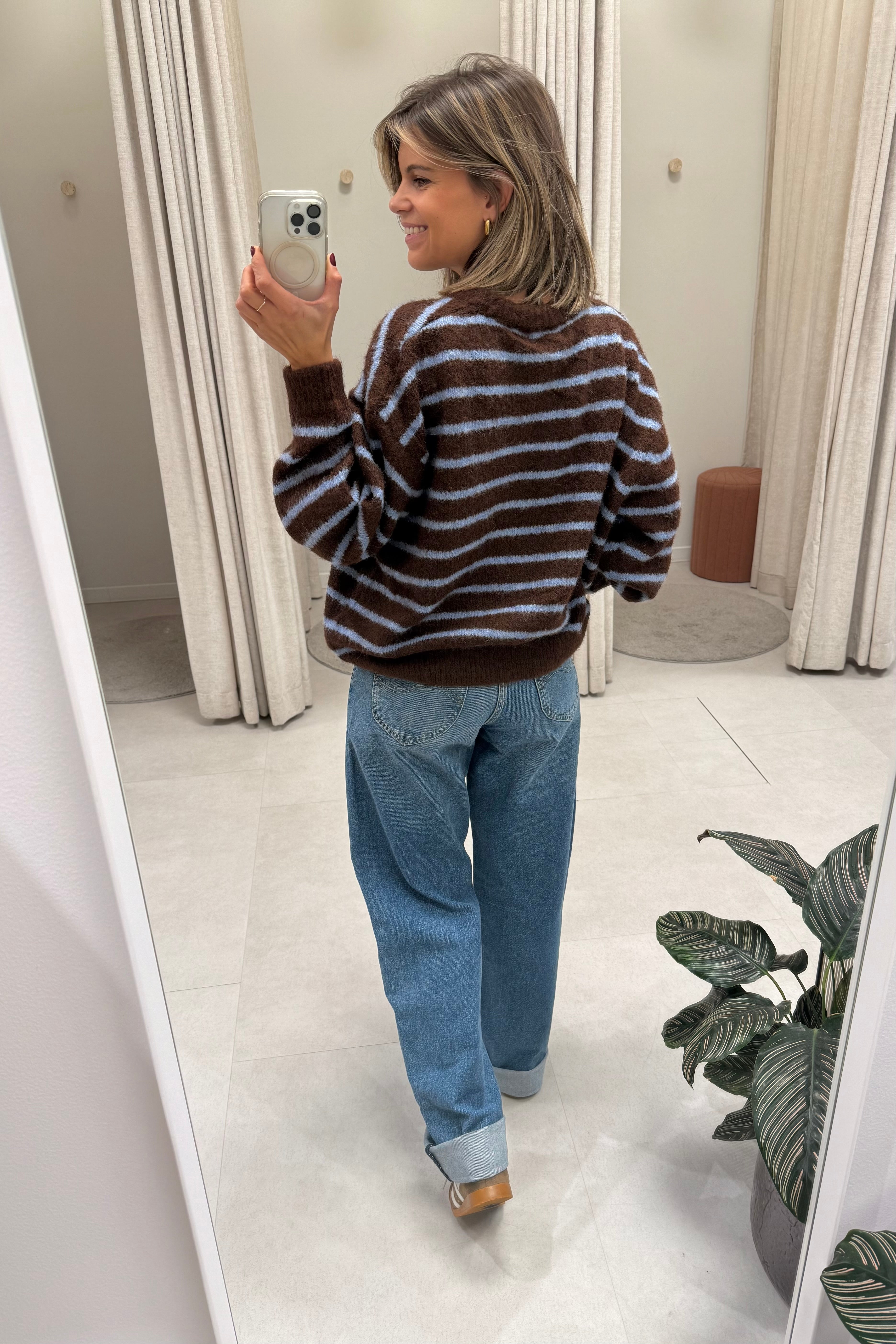 Liva Knit Coffee/Bleu