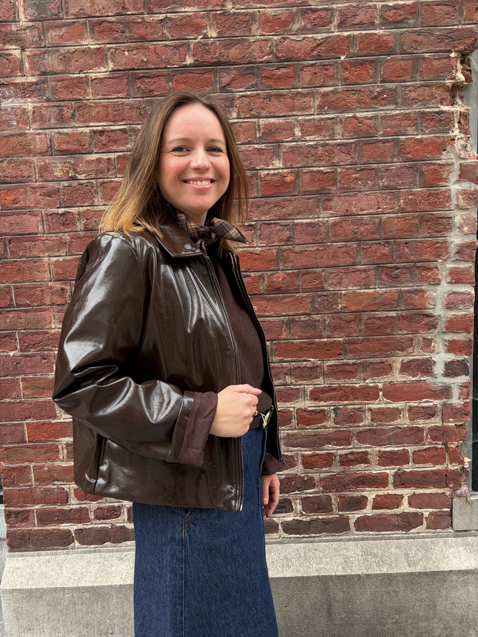 Shinny Zipper Jacket