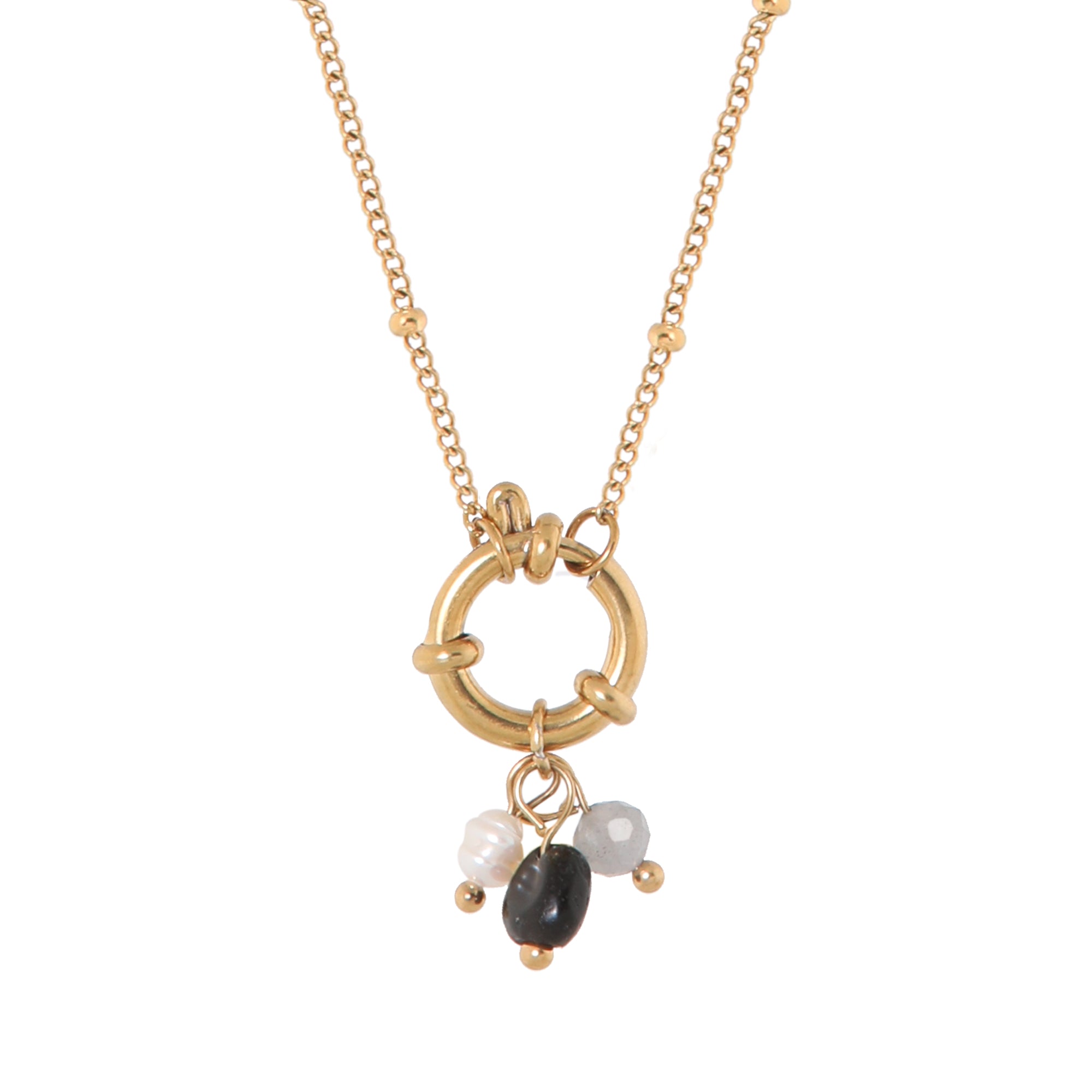 Gemstone Necklace Gold