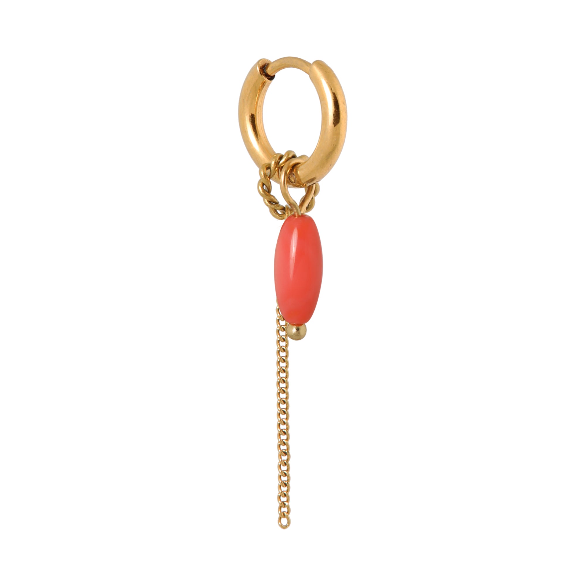 Peachy Chain Hoop Gold
