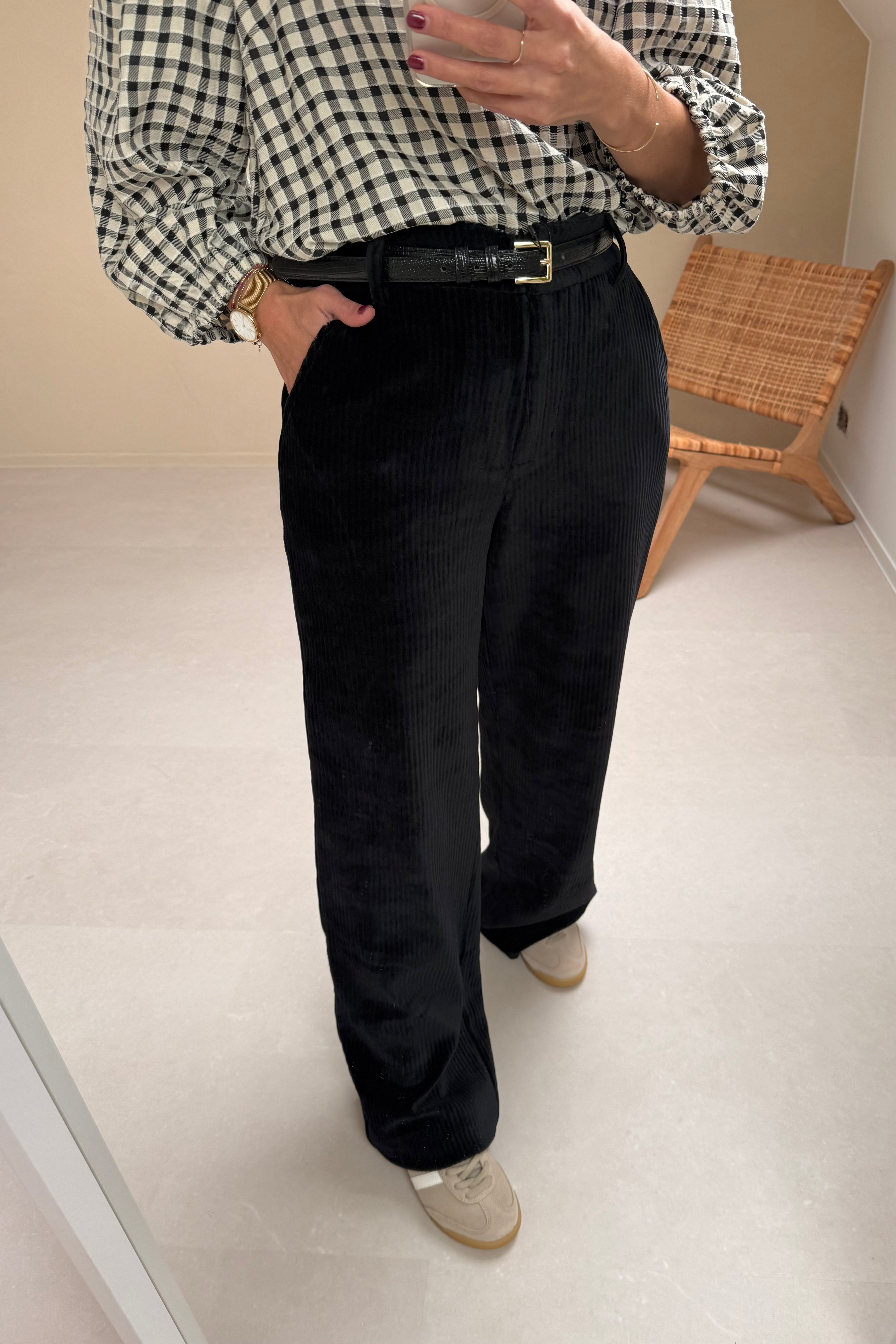 Kita Corduroy Pants Black Beauty