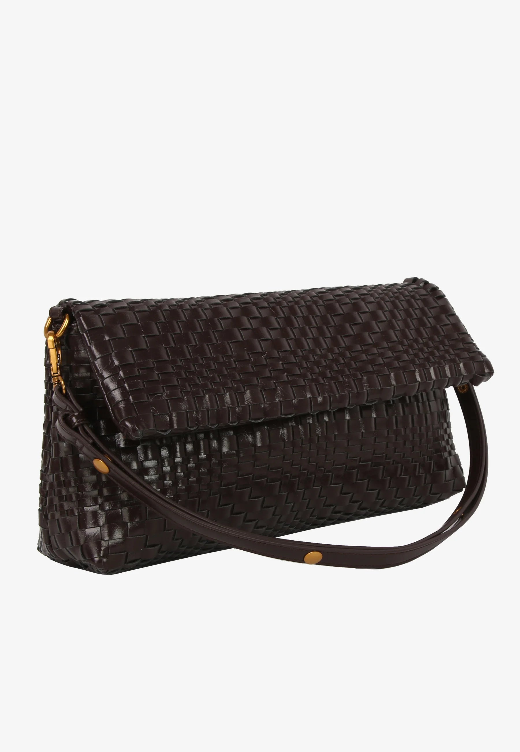 Arlene Braided Raw Bag - Brown