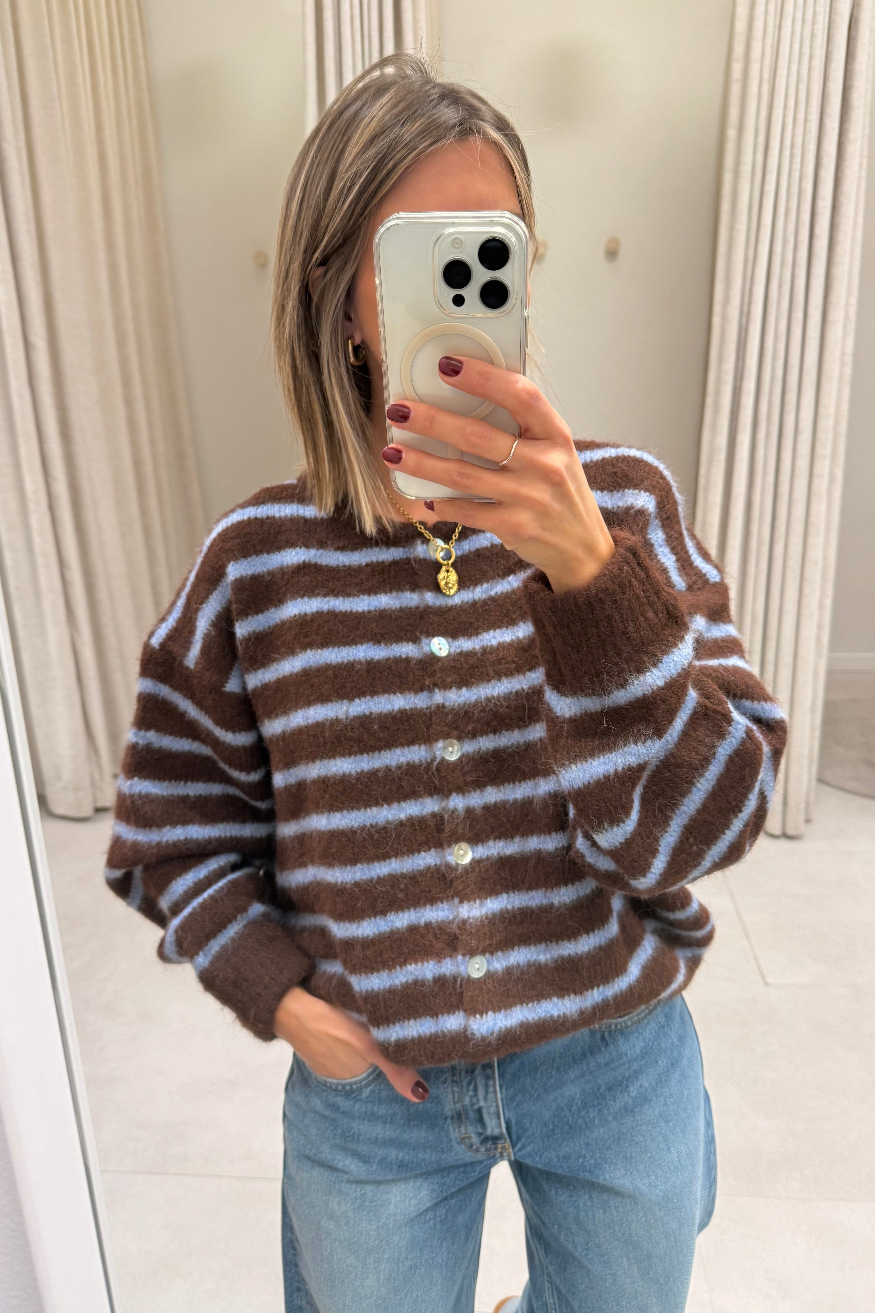 Liva Knit Coffee/Bleu