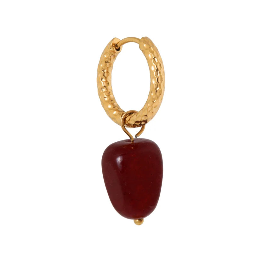 Burgundy Hoop Gold