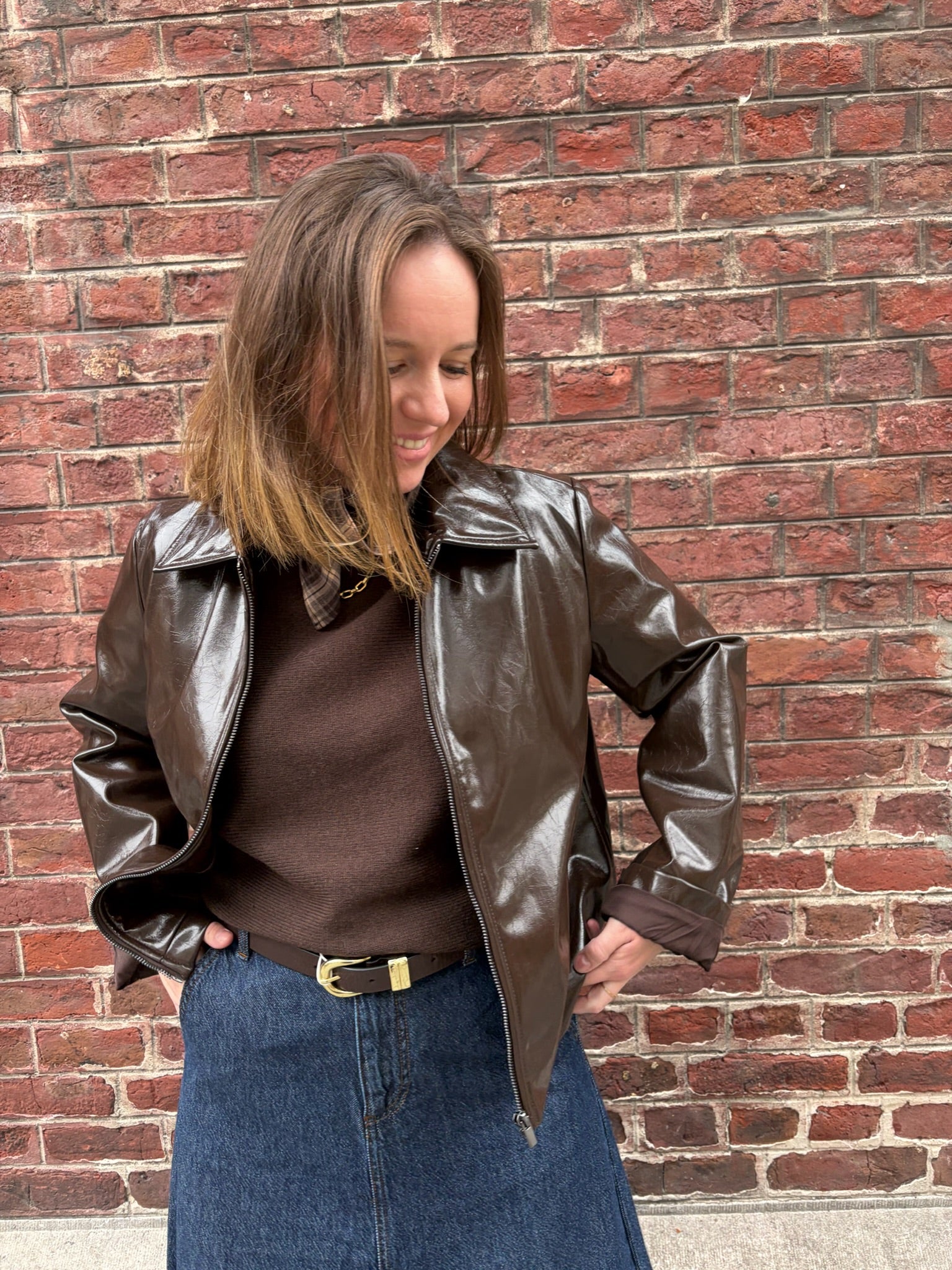 Shinny Zipper Jacket