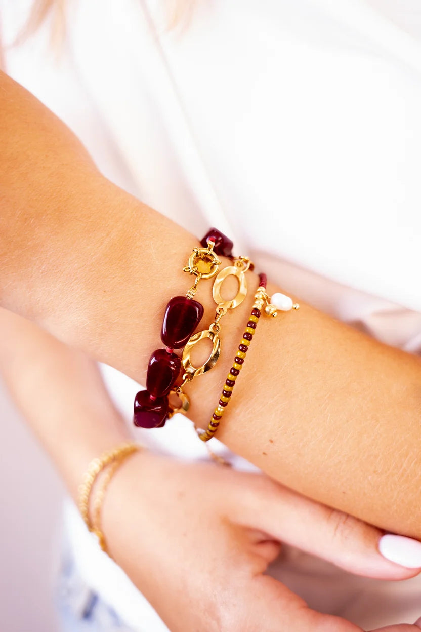 Oxblood Bracelet Gold