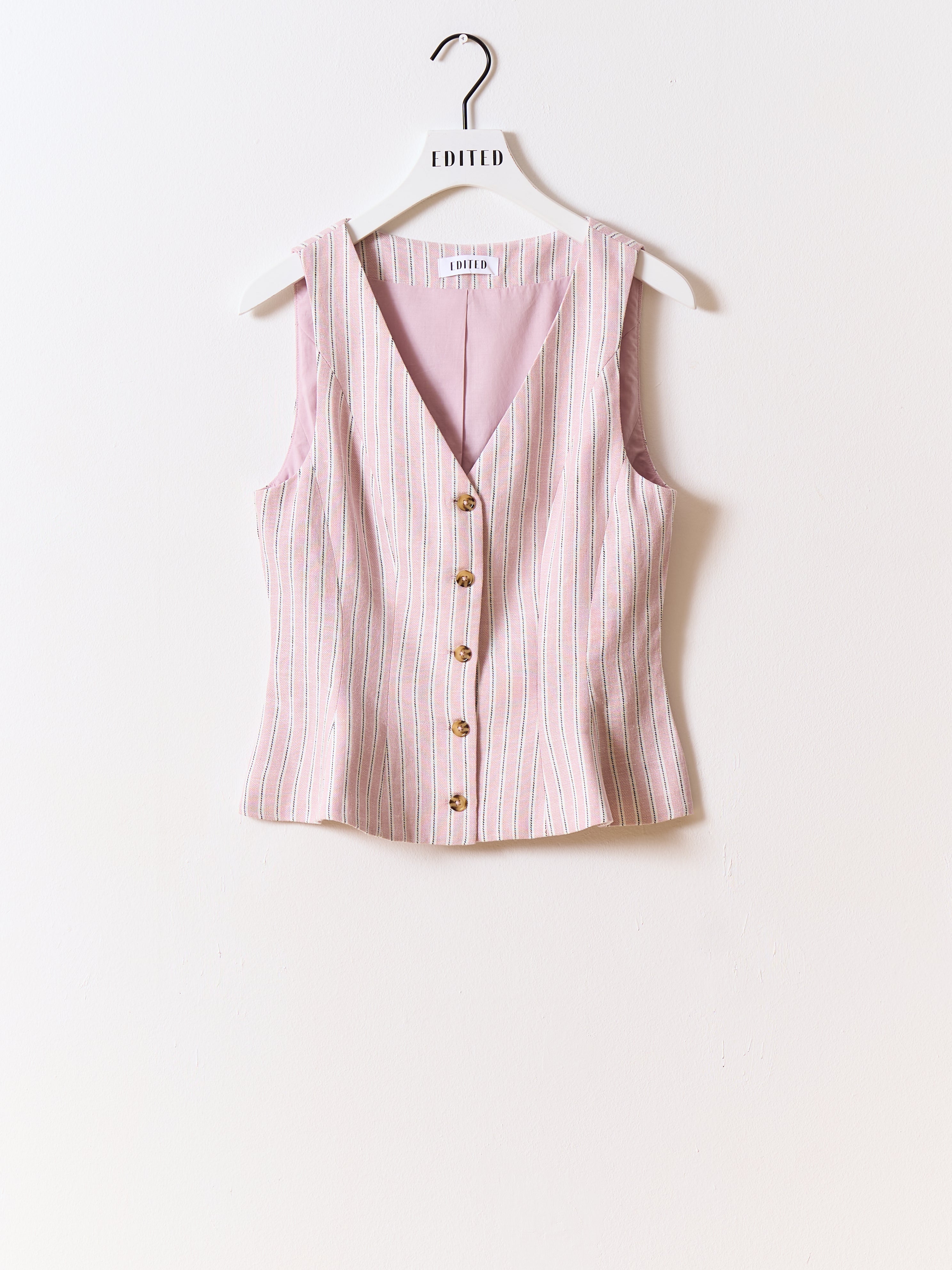 Vada Vest Pink Stripes
