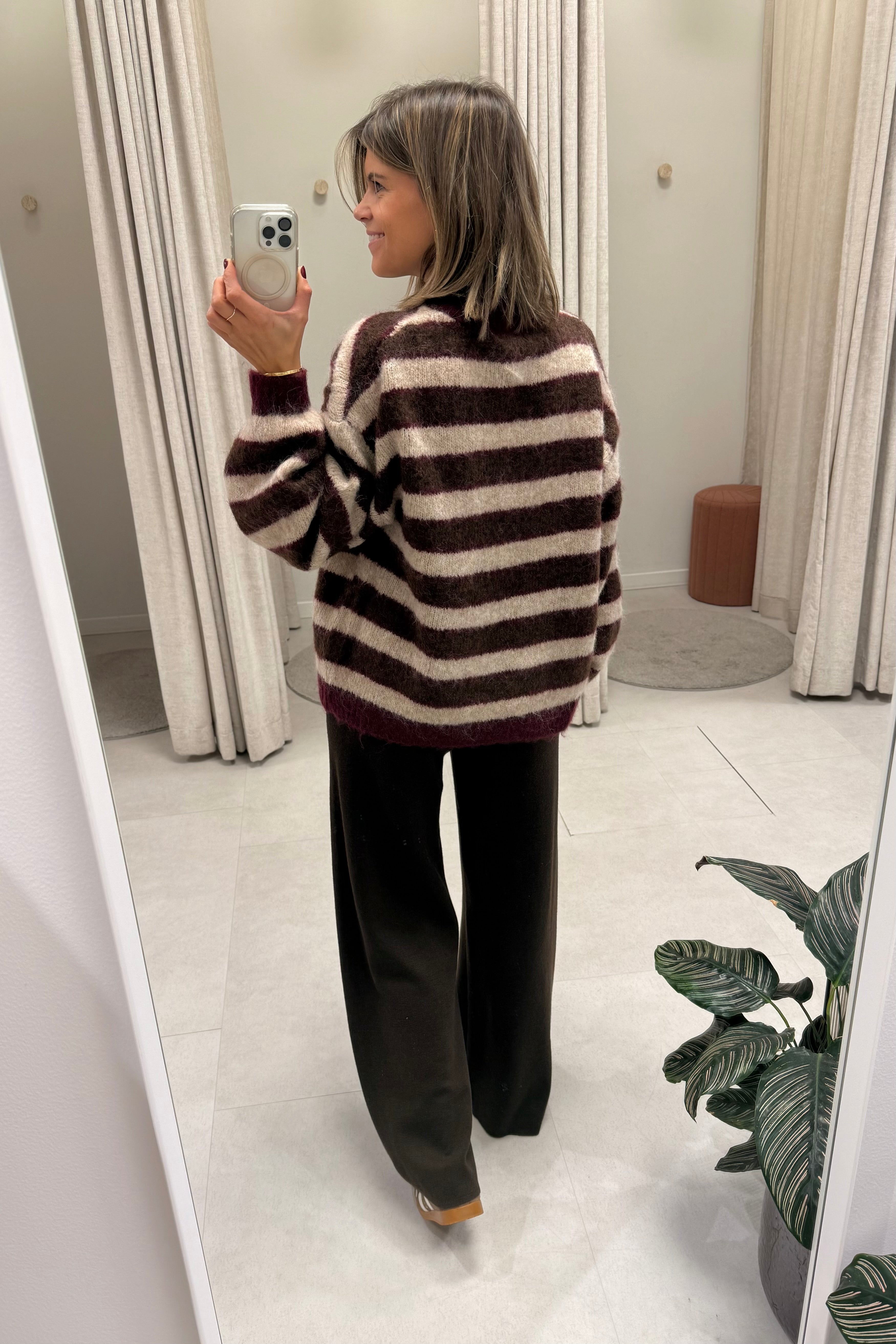 Mia Knit Bordeaux/Coffee