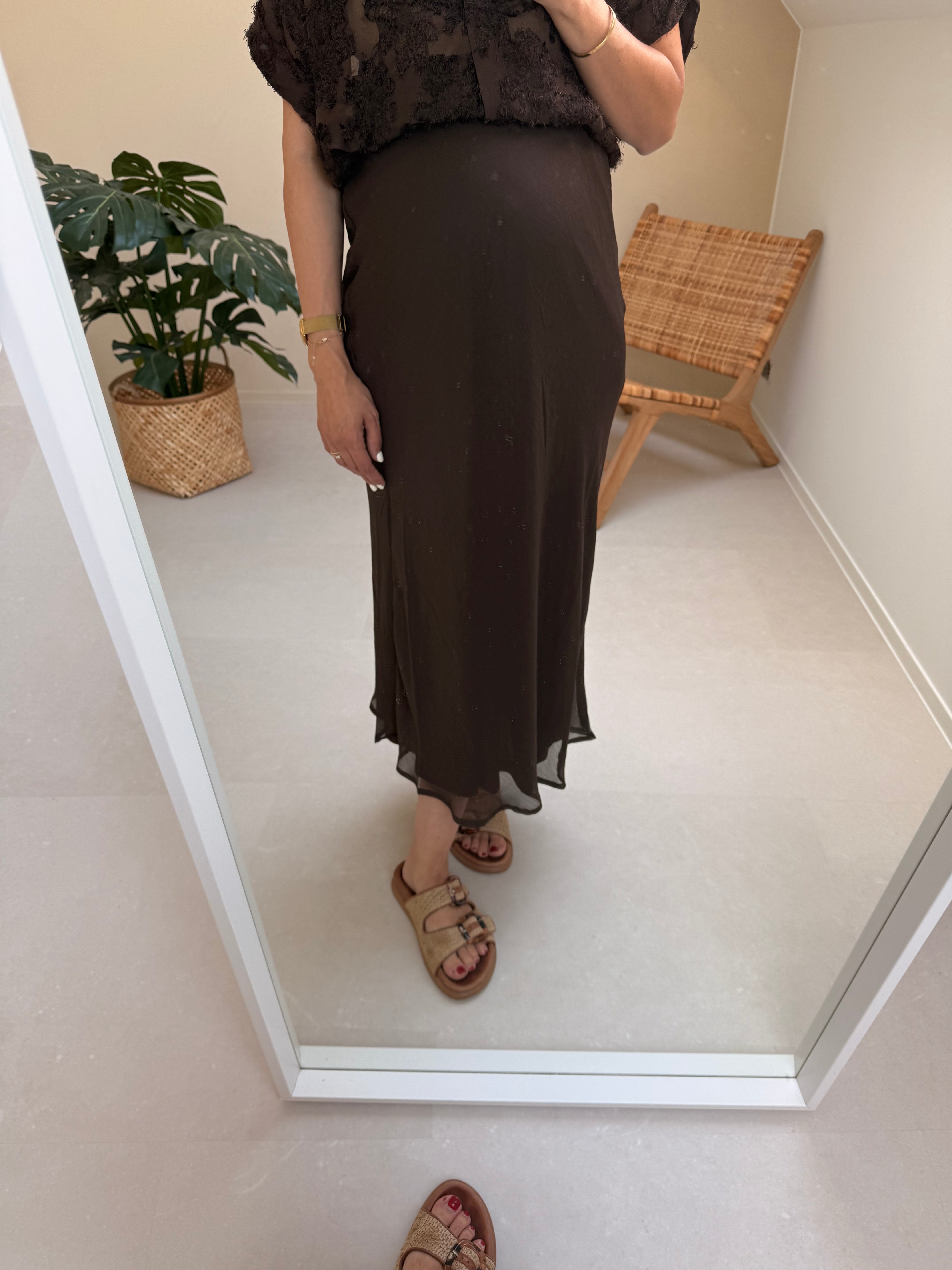 Falia Skirt Coffee Bean
