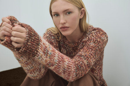 Chea Boatneck Knit Fig/Multicolor