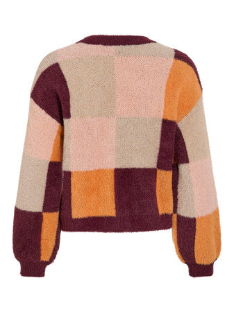 Hallo Jacquard Knit Doeskin/Sunorange/Fig/Peach