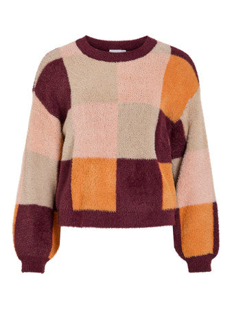 Hallo Jacquard Knit Doeskin/Sunorange/Fig/Peach