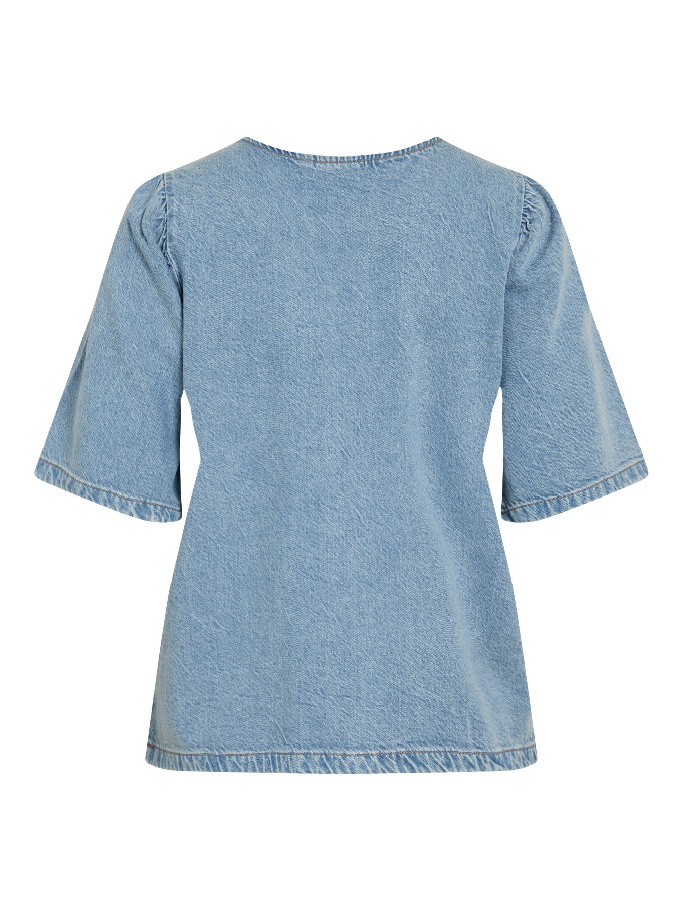 Kiki Tie Denim Top Light Blue Denim