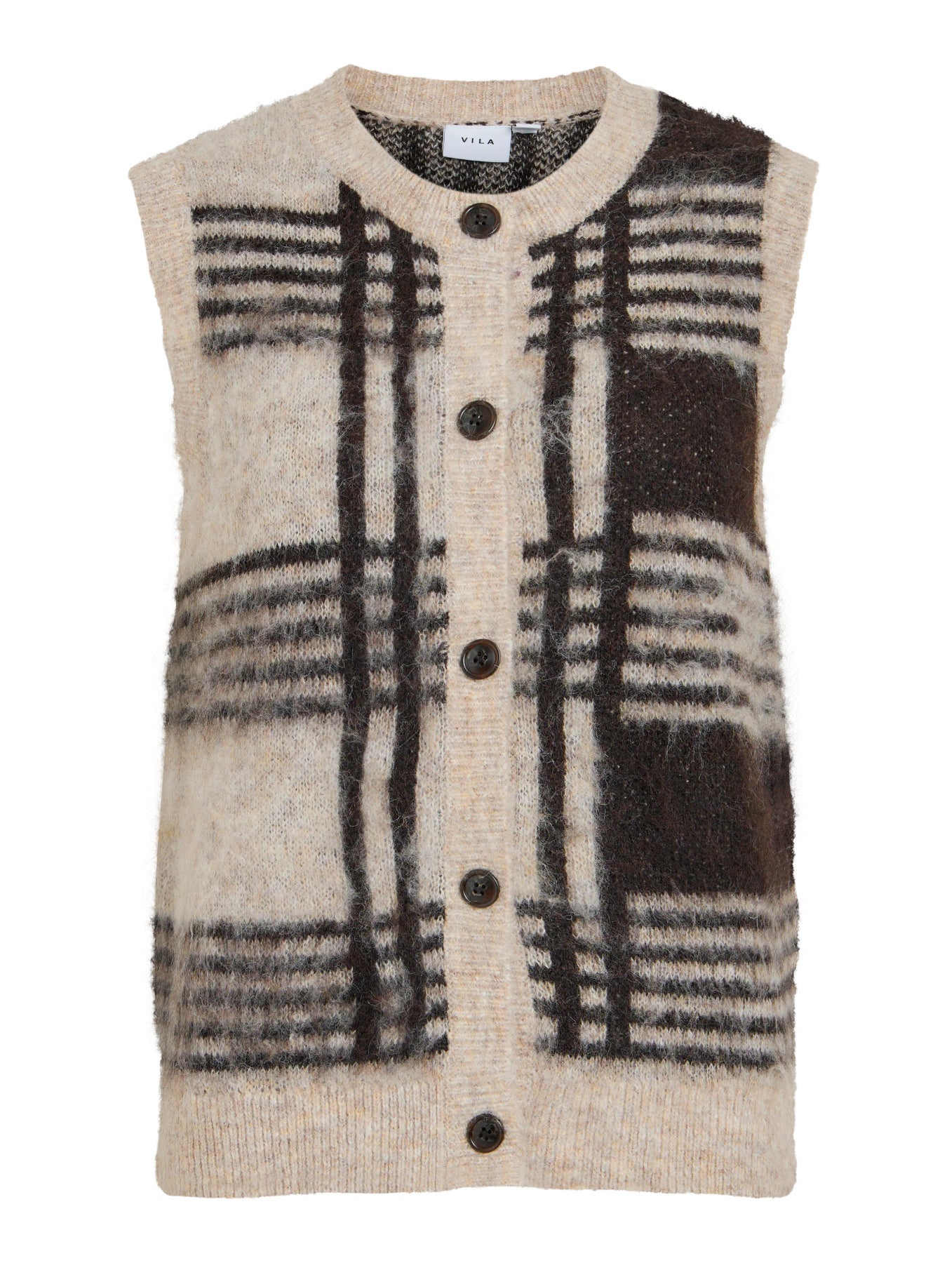 Selba Check Knit Vest