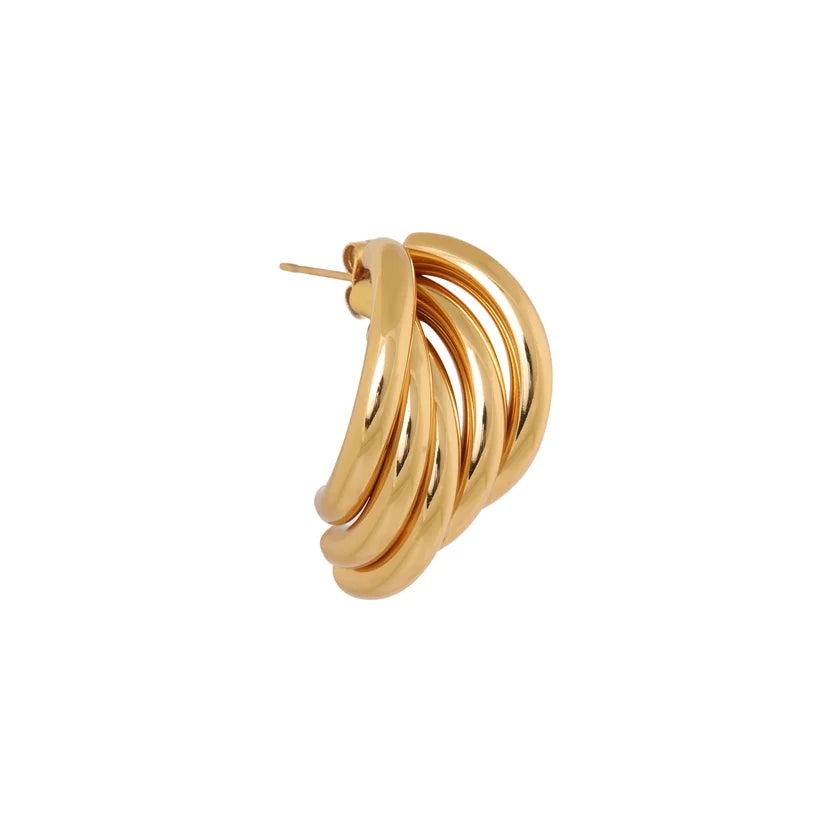 Golden Glamour Hoop Gold