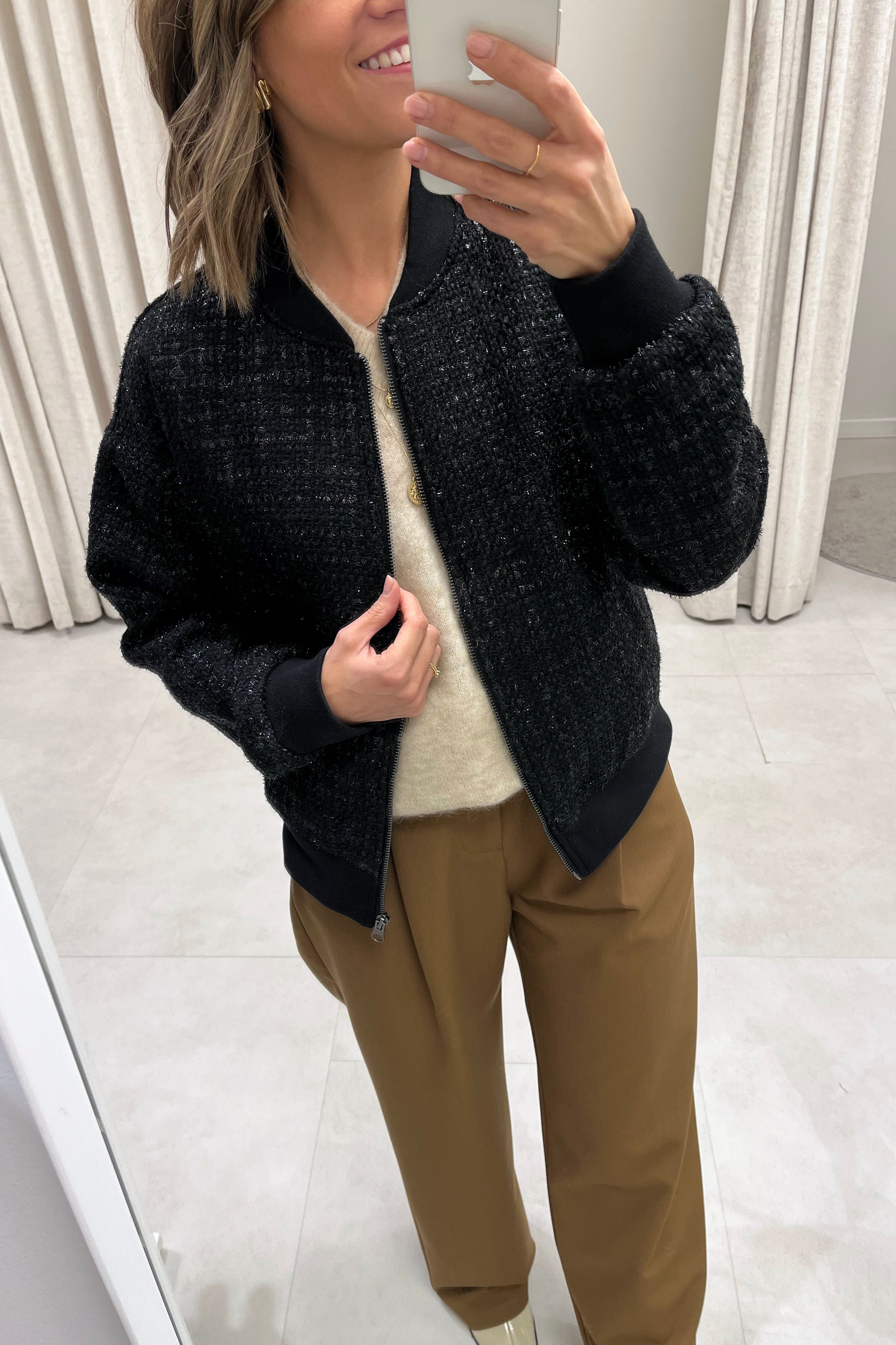 Kippi Tweed Bomber Jacket