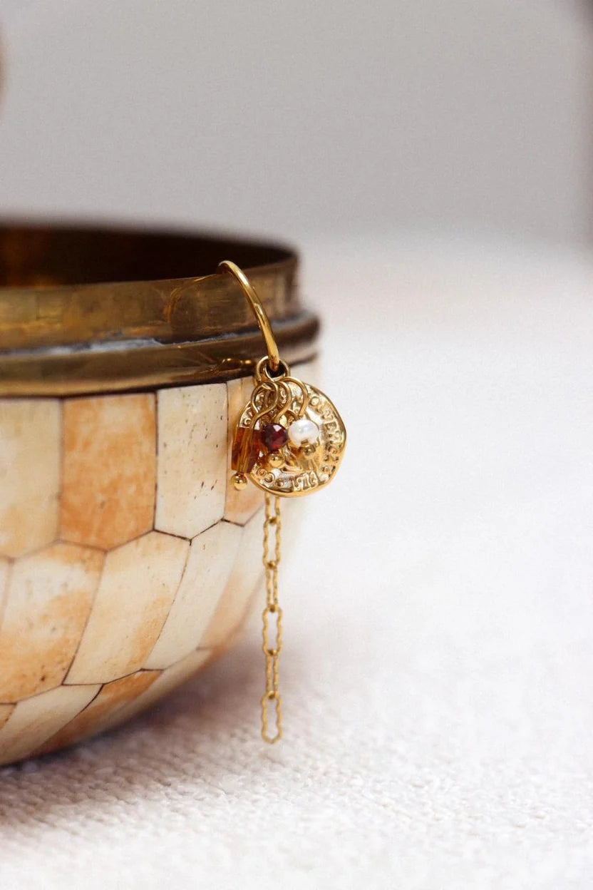 Coin Long Hoop Gold