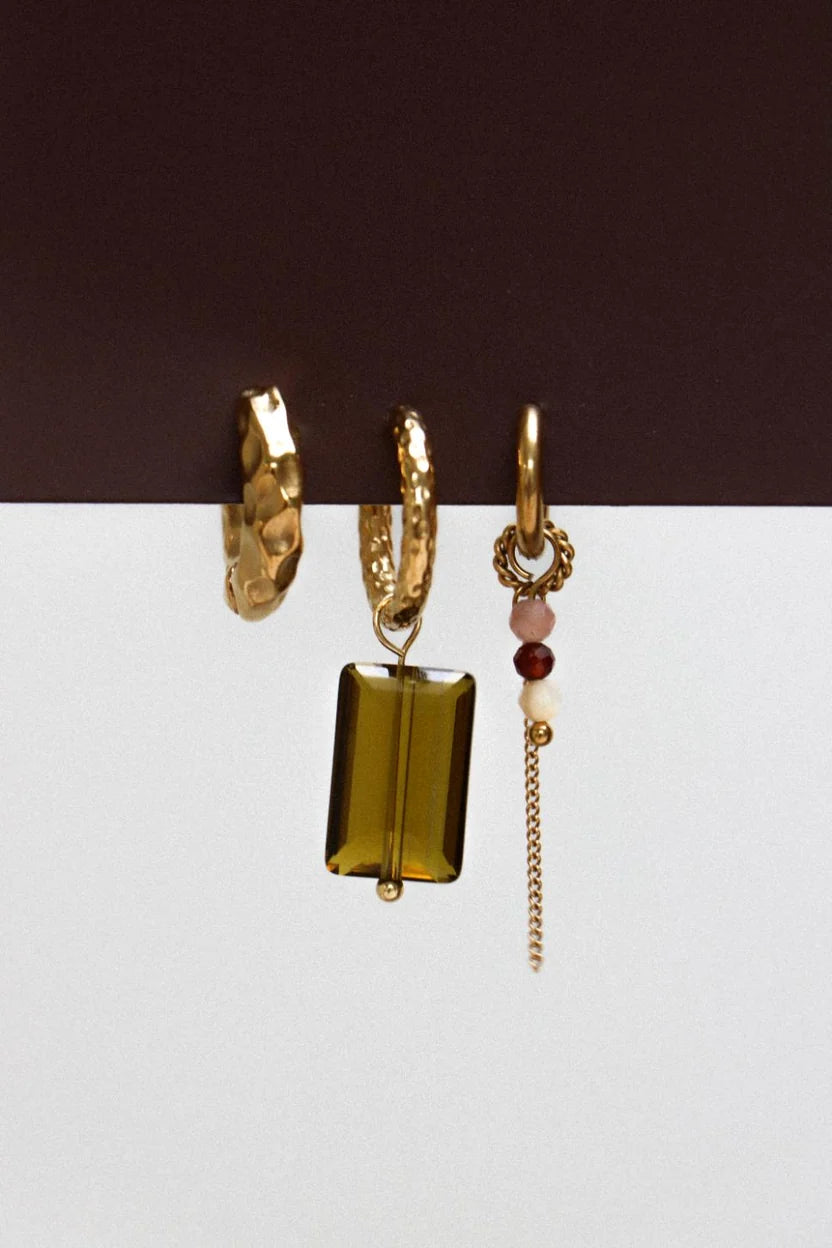 Shiny Olive Hoop Gold