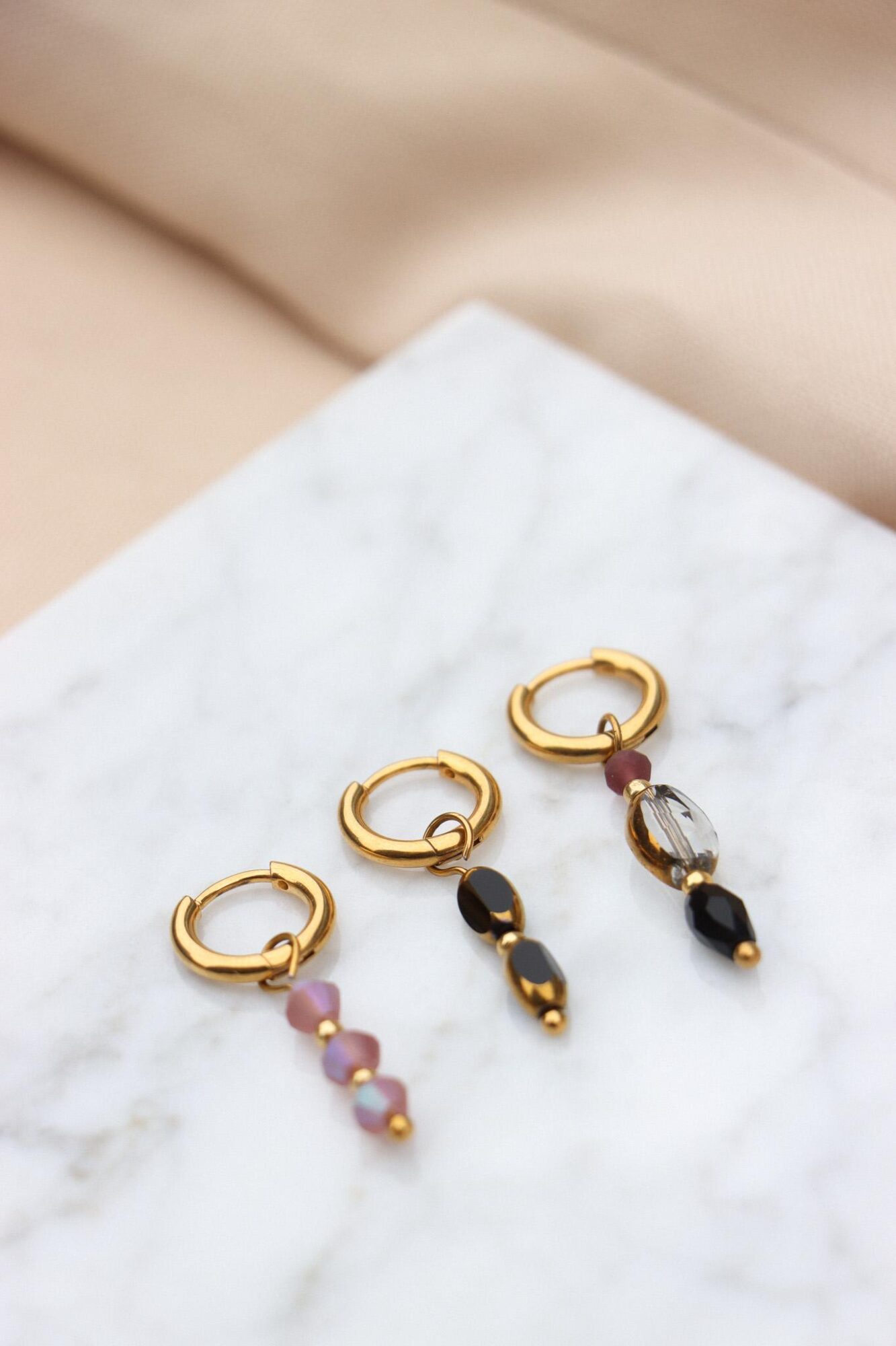 Purple Donna Hoop Gold