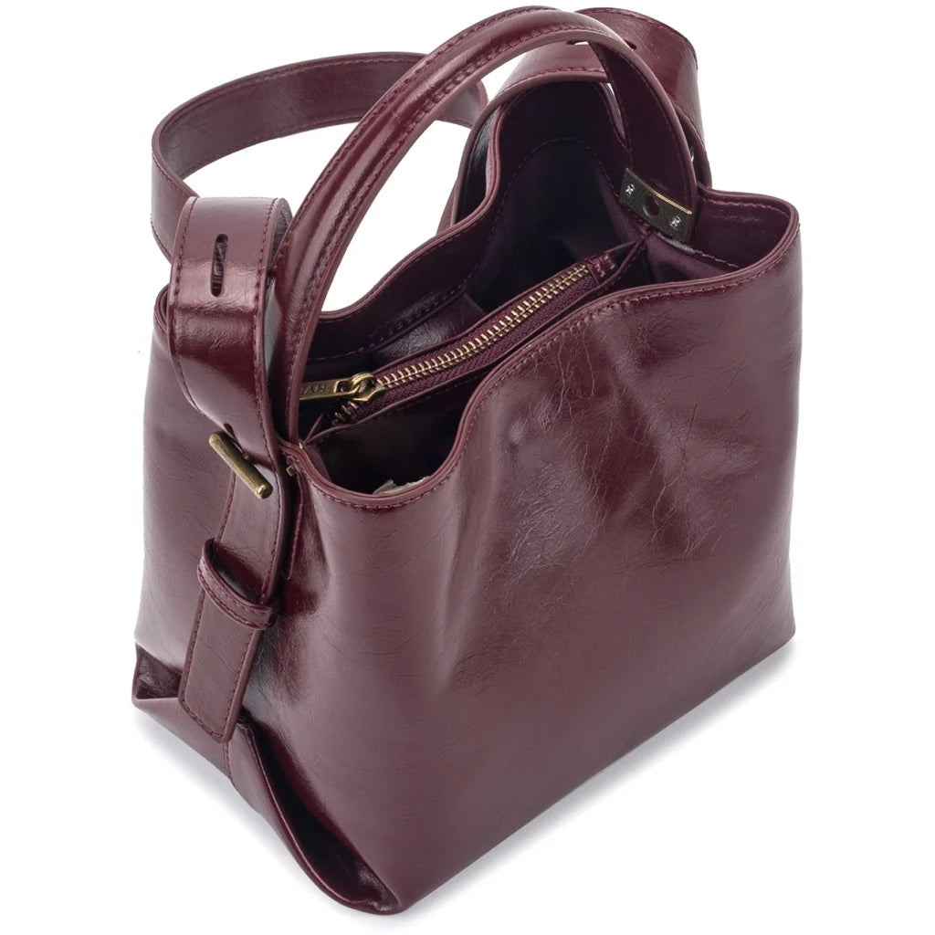 Molly Raw Structure Bag - Burgundy
