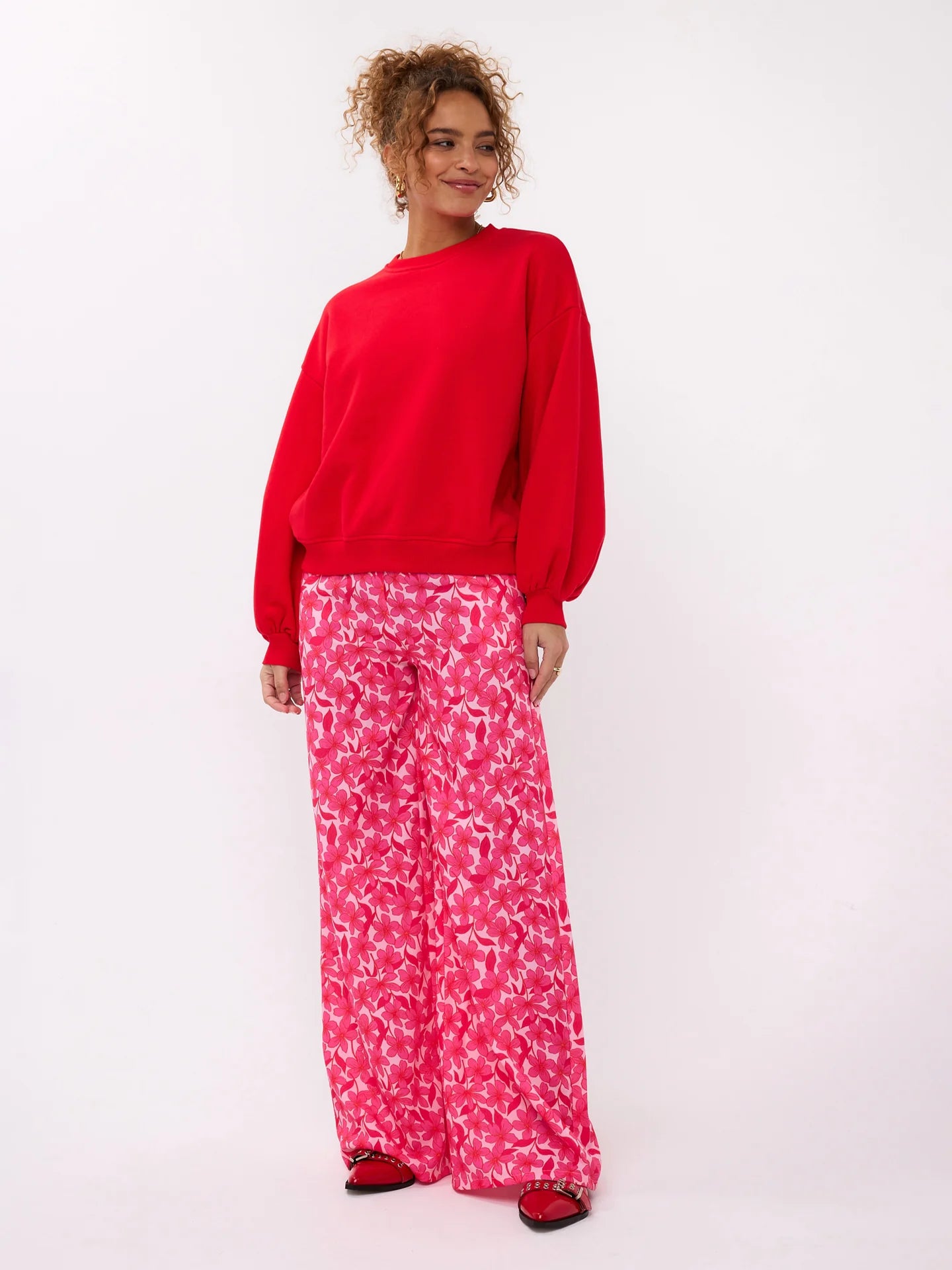 Floral Sweater Red/Pink