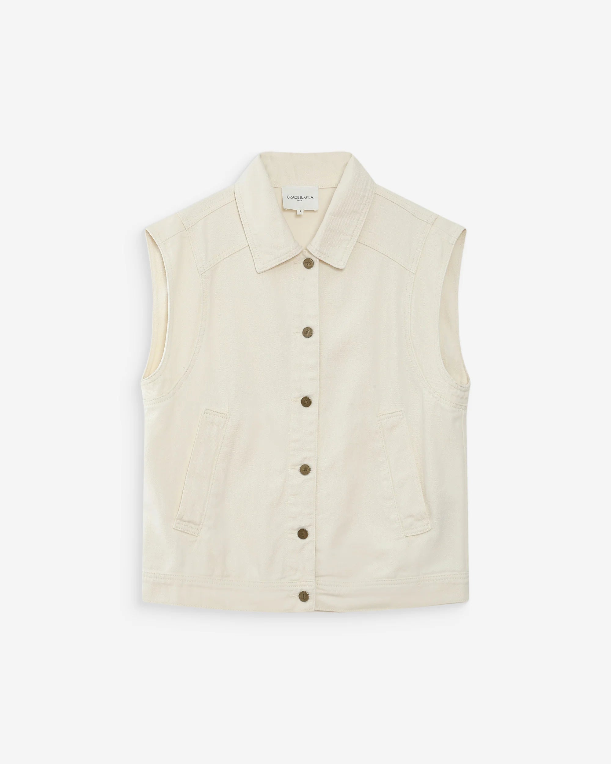 Vallonia Waistcoat Ecru