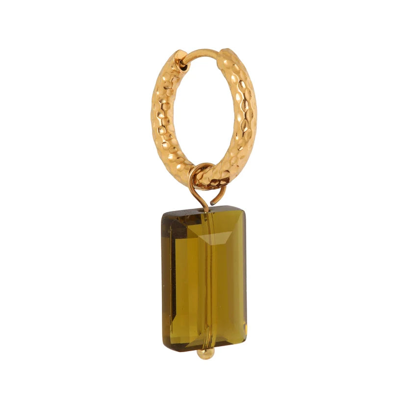 Shiny Olive Hoop Gold