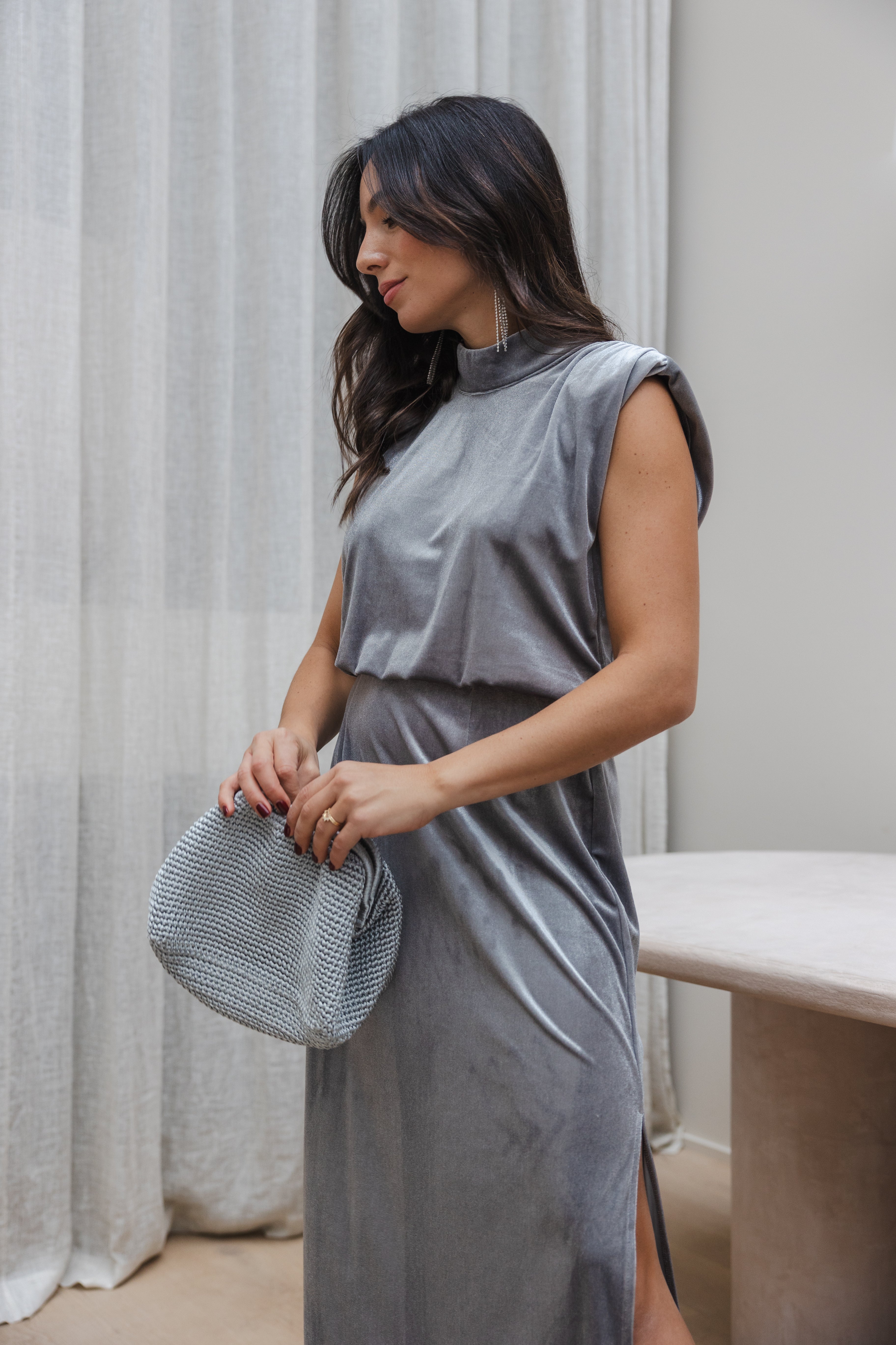 Emily Dress Silver