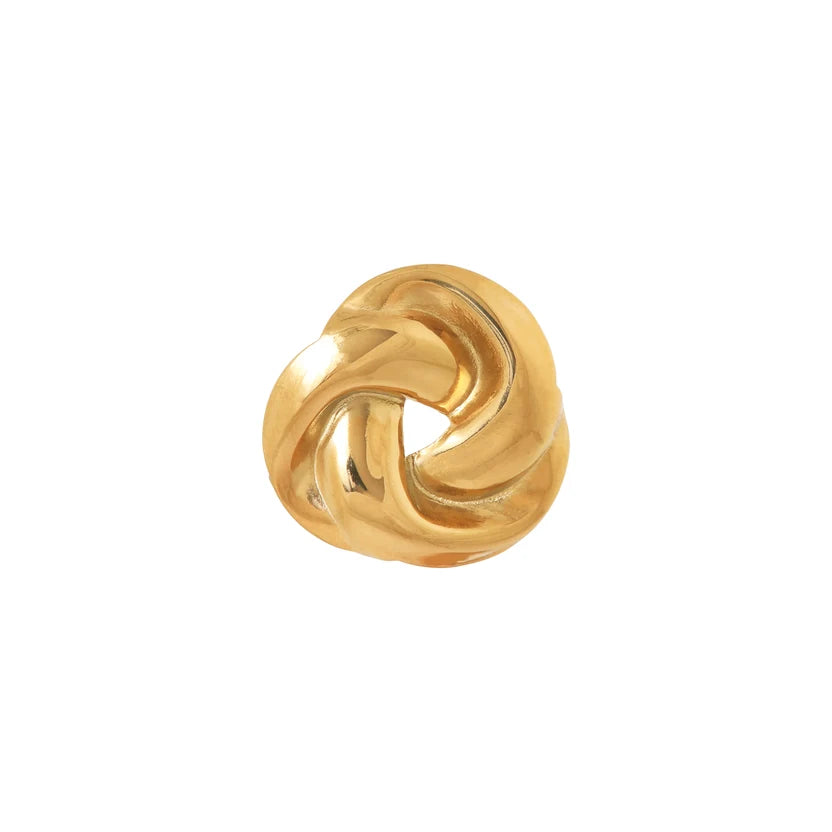 Velvet Knot Hoop Gold