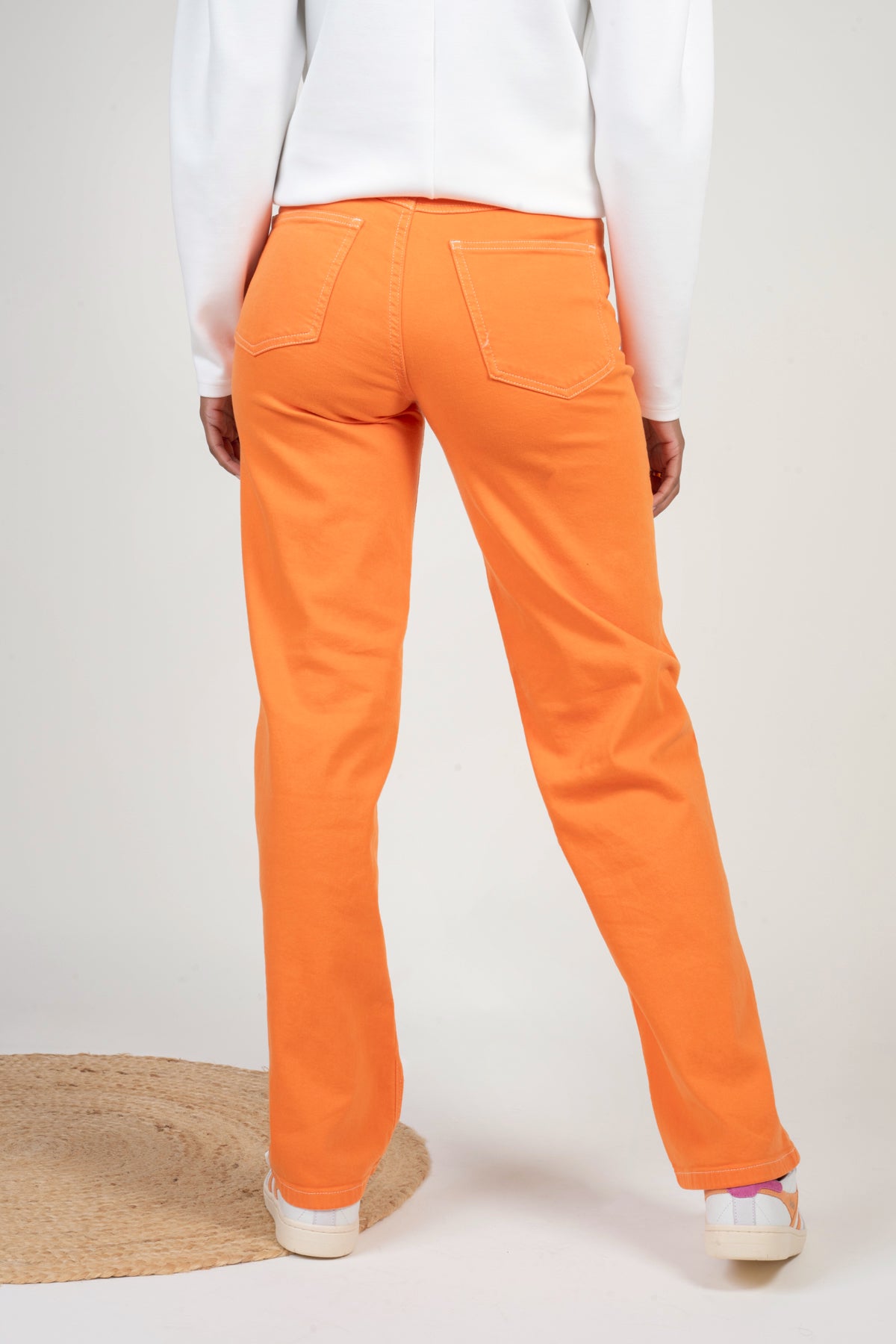Cenny Straight Pants Persimmon Orange