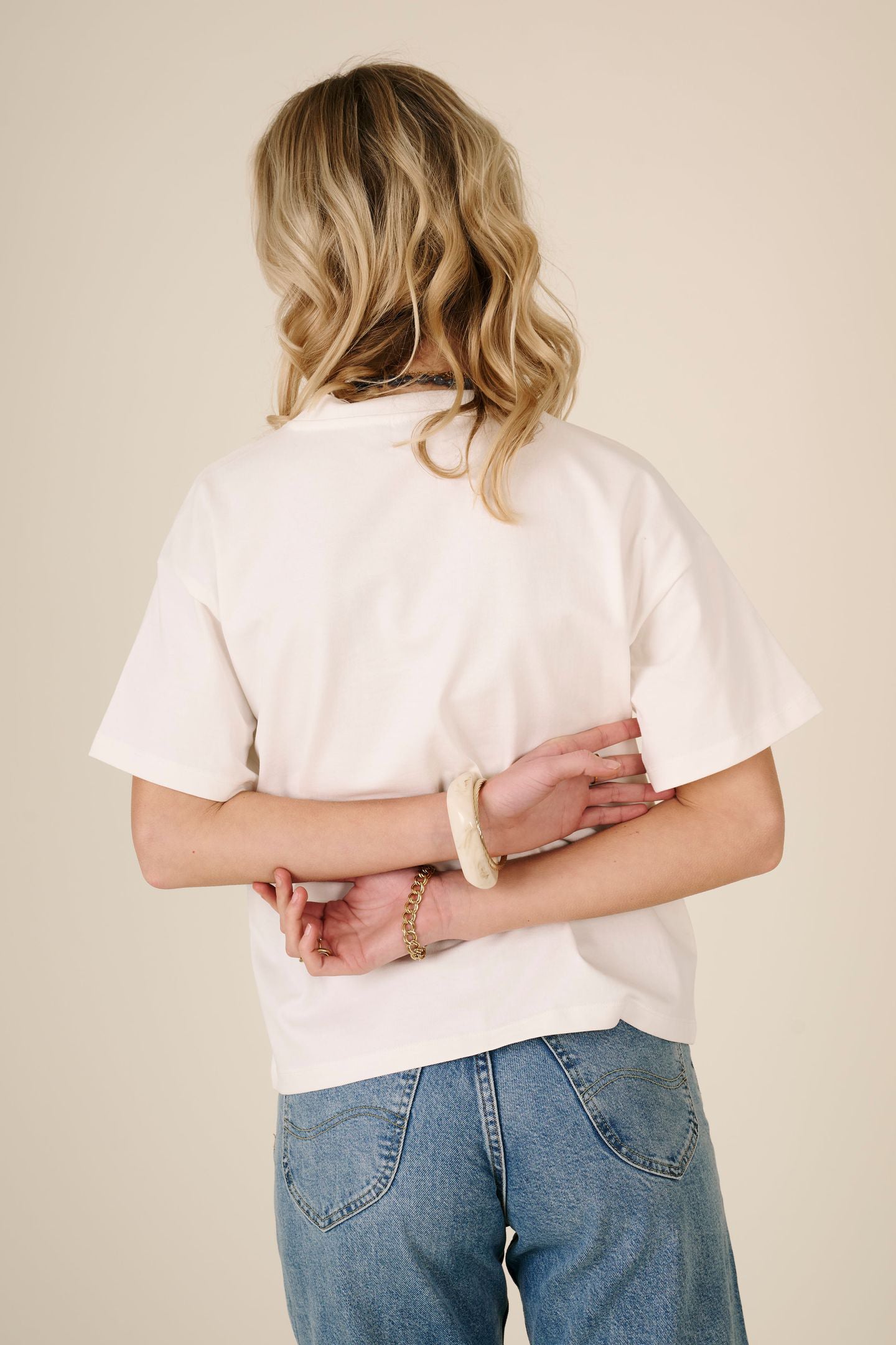 Monie T-Shirt Snow White/Light Blue